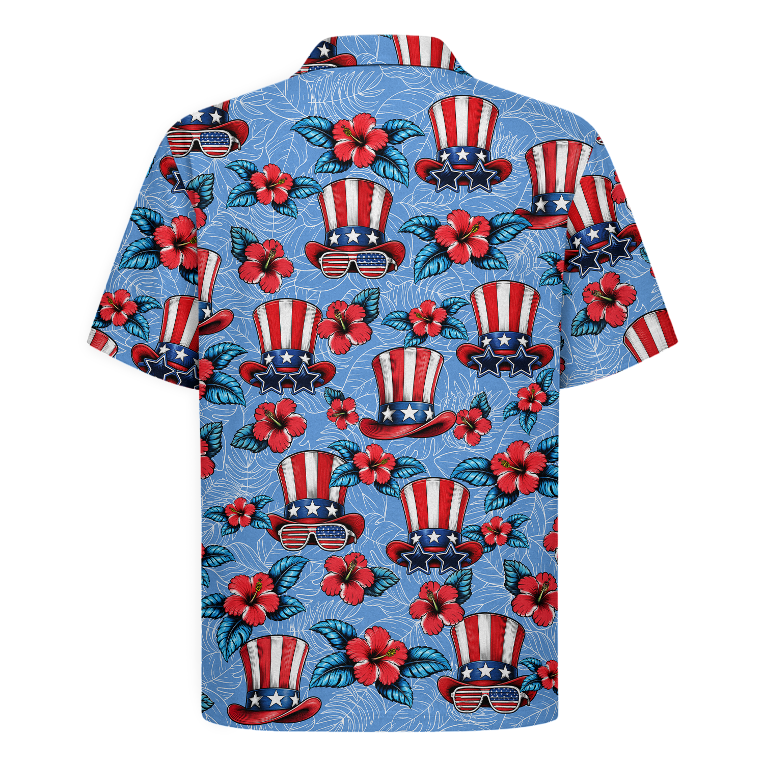 American Heritage Uncle Sam Hat Hawaiian Shirt for Men