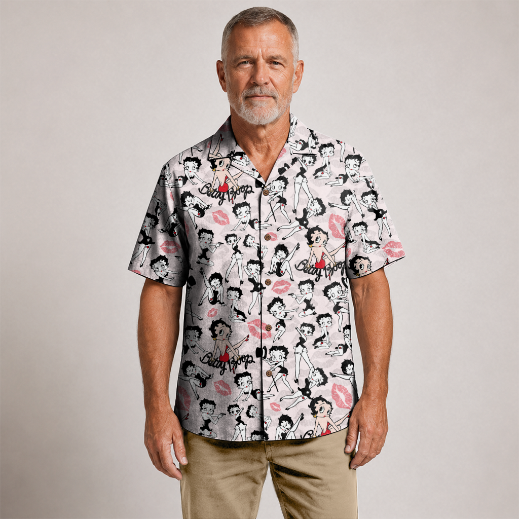 American Heritage Betty Boop Hawaiian Shirt for Men