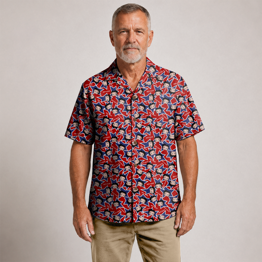 American Heritage Betty Boop Hawaiian Shirt for Men