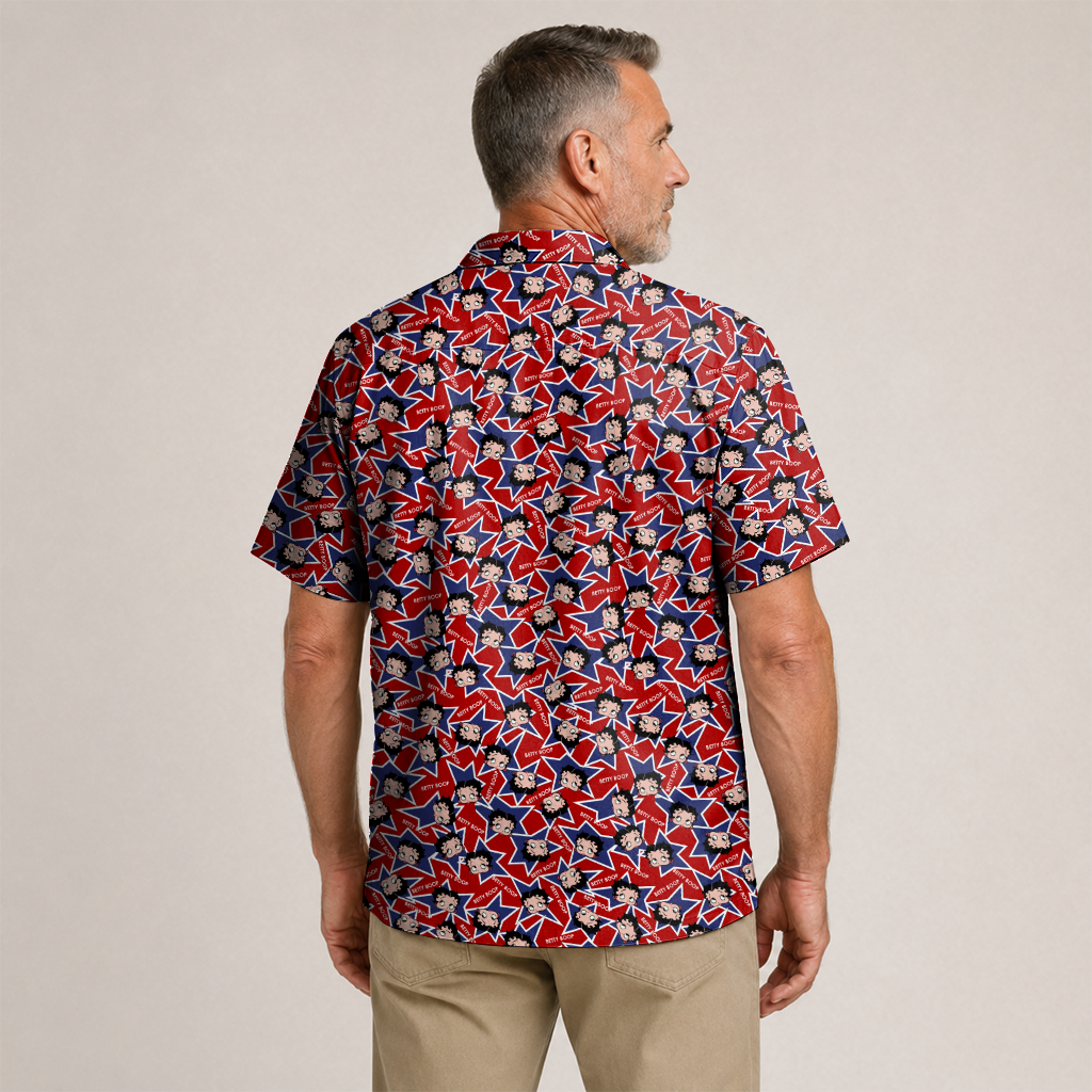 American Heritage Betty Boop Hawaiian Shirt for Men