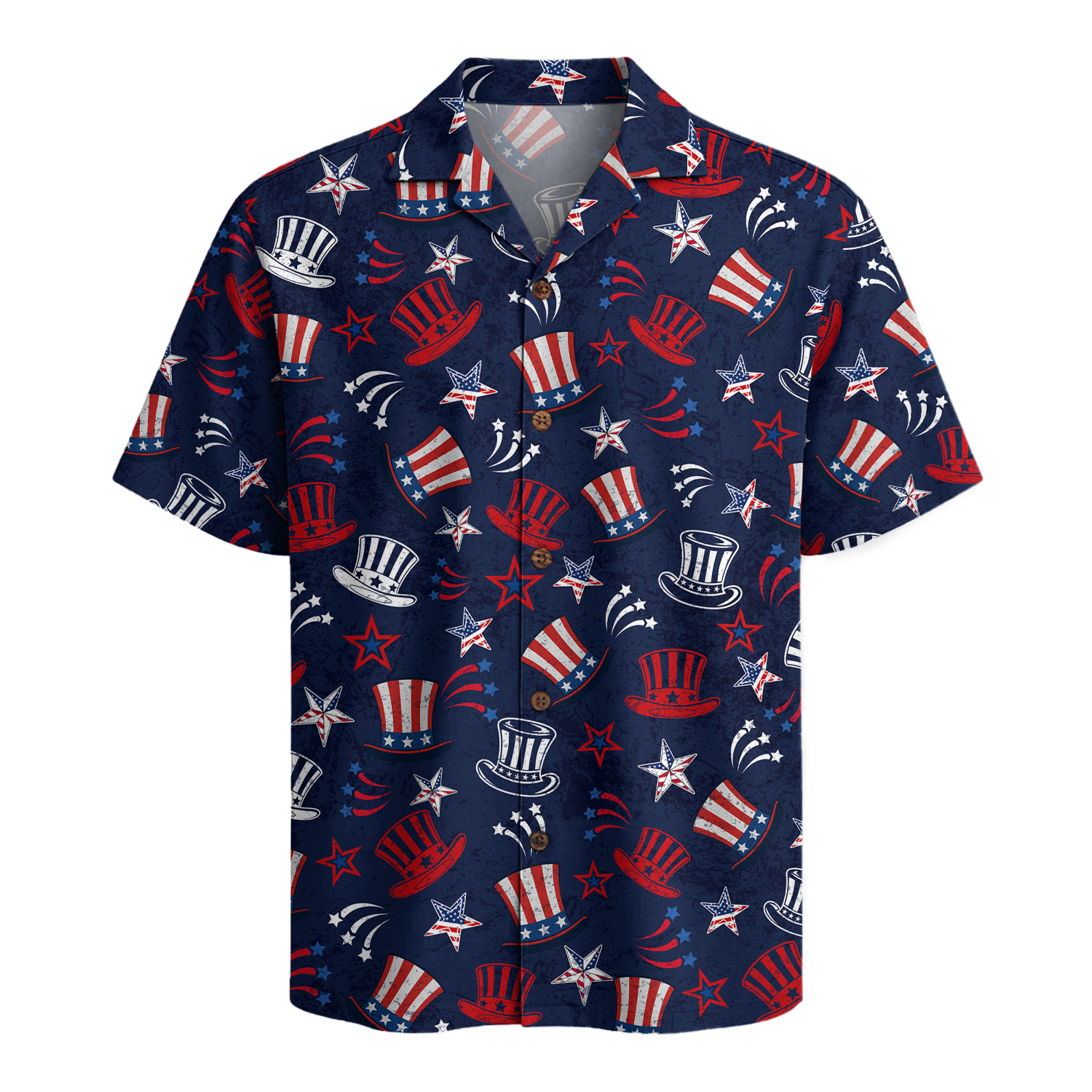 American Heritage Uncle Sam Hat Hawaiian Shirt for Men