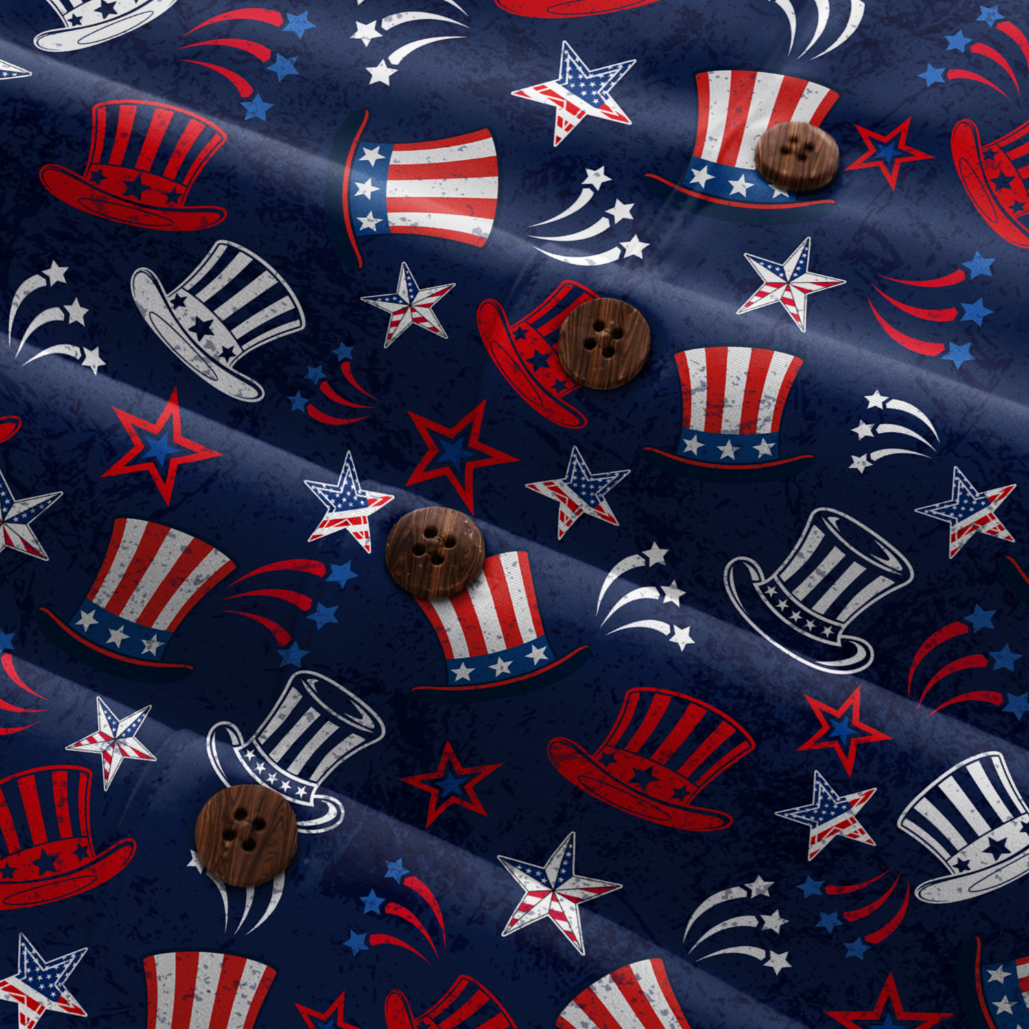 American Heritage Uncle Sam Hat Hawaiian Shirt for Men