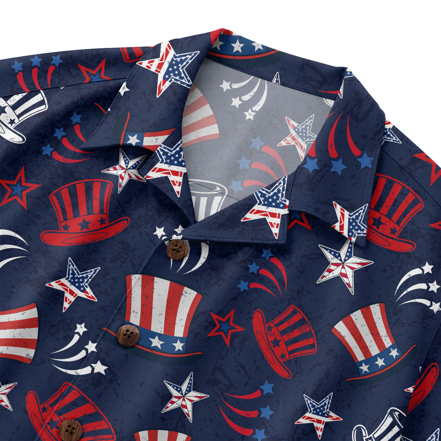 American Heritage Uncle Sam Hat Hawaiian Shirt for Men