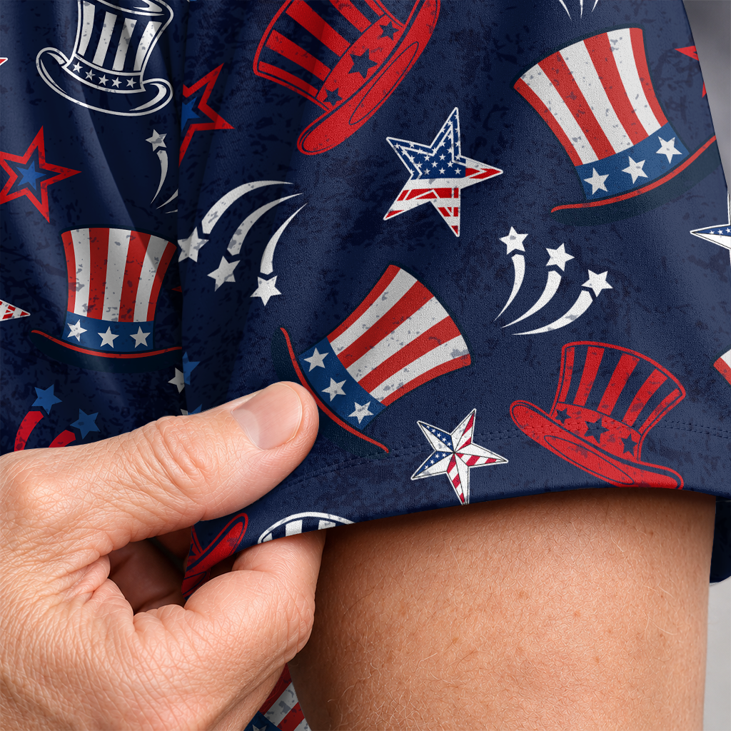 American Heritage Uncle Sam Hat Hawaiian Shirt for Men