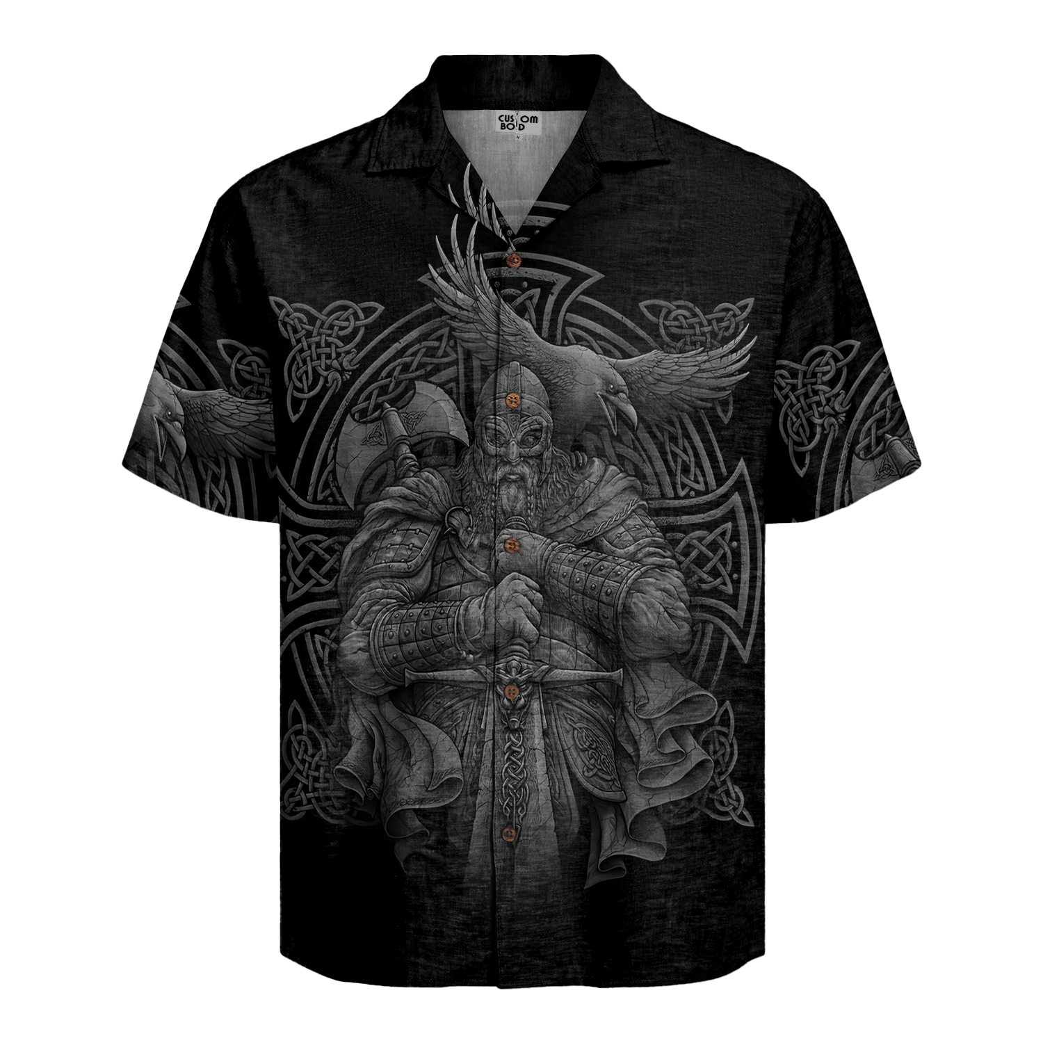 Odin's Dance Of The Swords Linen Short Sleeve Shirt