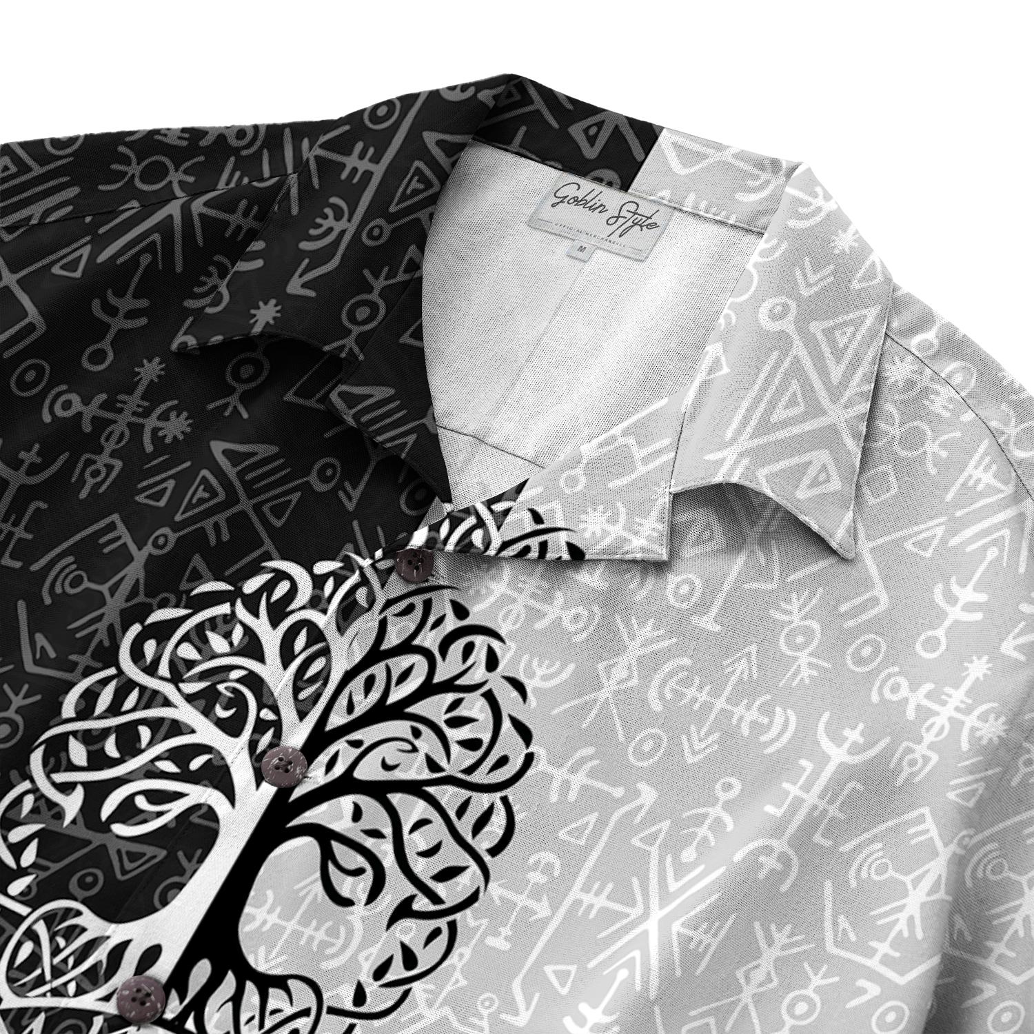 Yggdrasil's Shadow Linen Short Sleeve Shirt