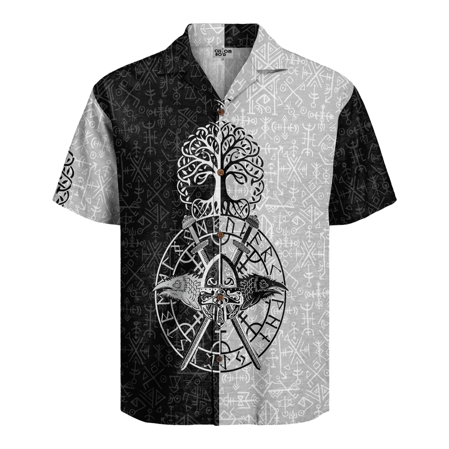 Yggdrasil's Shadow Linen Short Sleeve Shirt