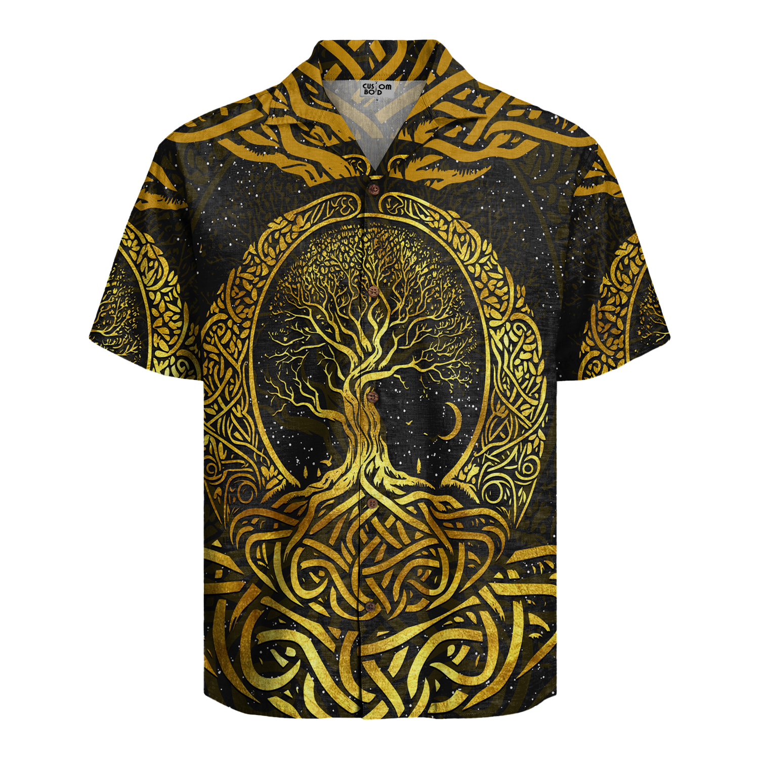 Viking Tree Of Life Linen Short Sleeve Shirt