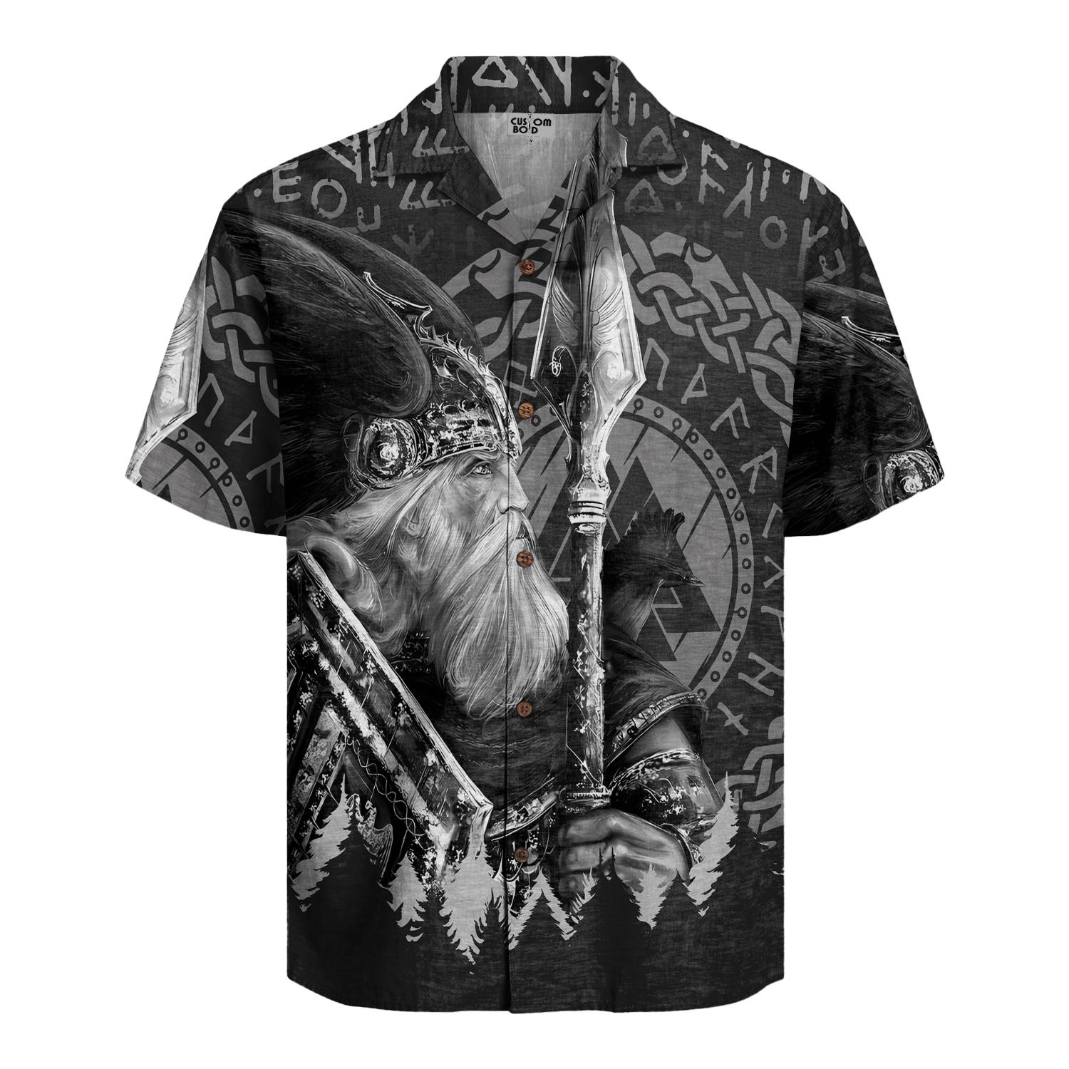 Guardian Of The Runes Linen Short Sleeve Shirt