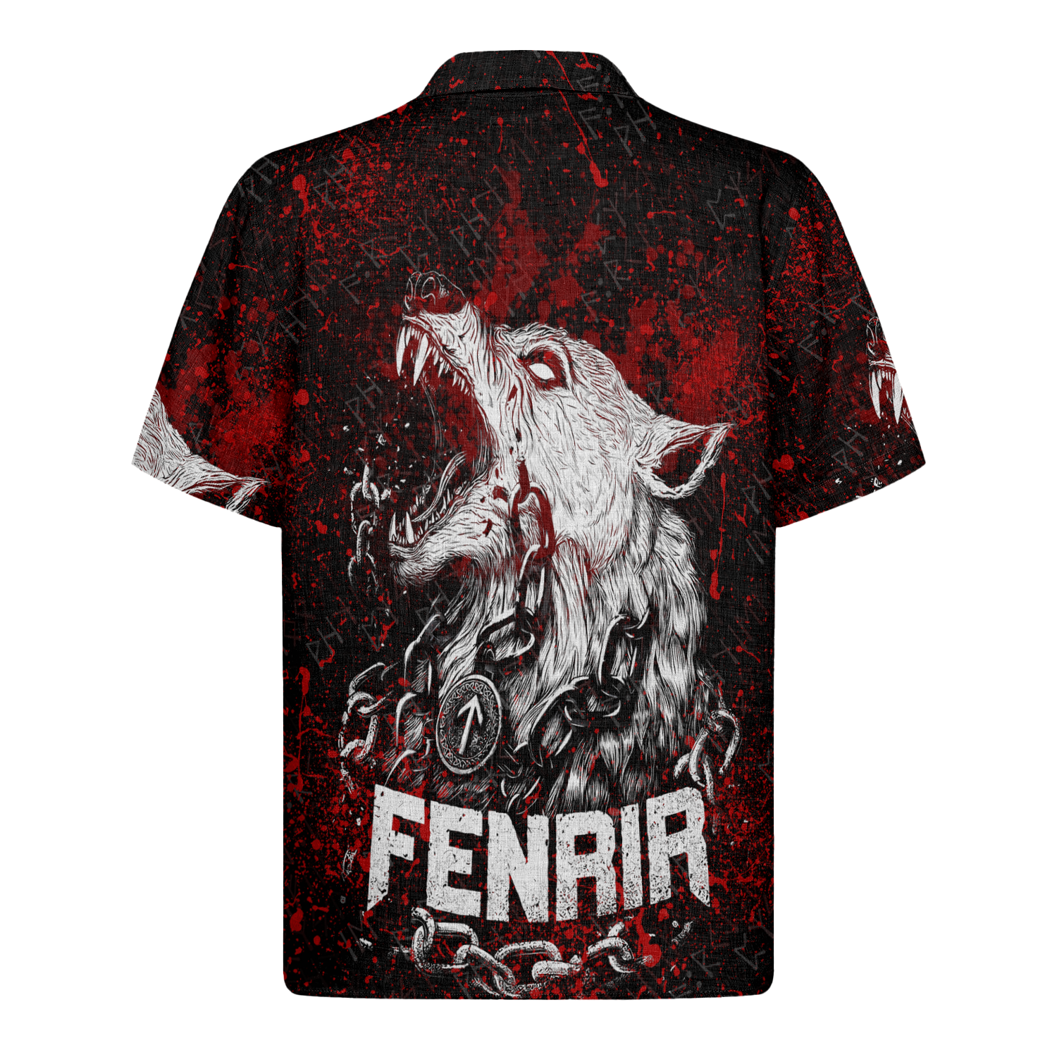 Rage Of Fenrir Linen Short Sleeve Shirt