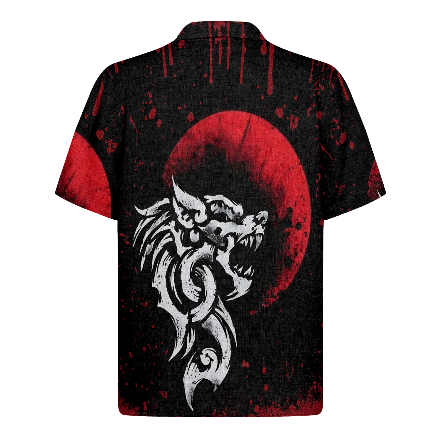 Viking Fenrir - Monstrous Wolf Linen Short Sleeve Shirt