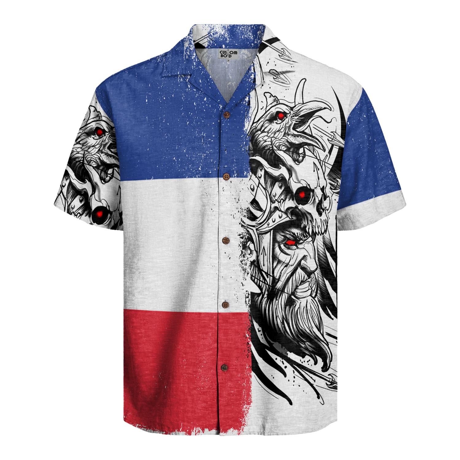 Nordic Tricolore Linen Short Sleeve Shirt