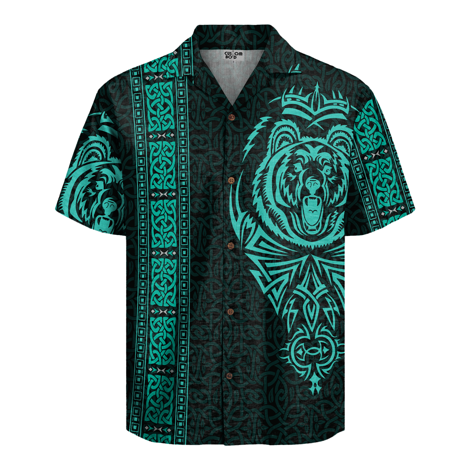 Viking Bear Sentinel Linen Short Sleeve Shirt