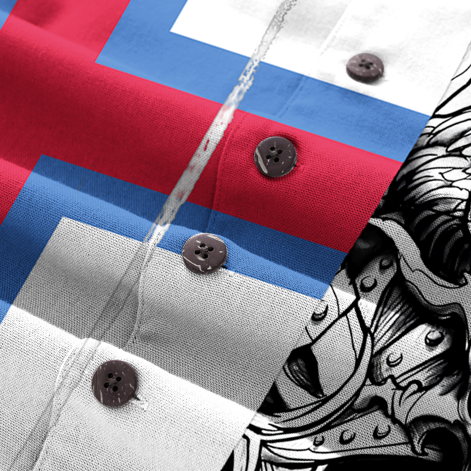 Odin's Faroese Patriotic Linen Short Sleeve Shirt