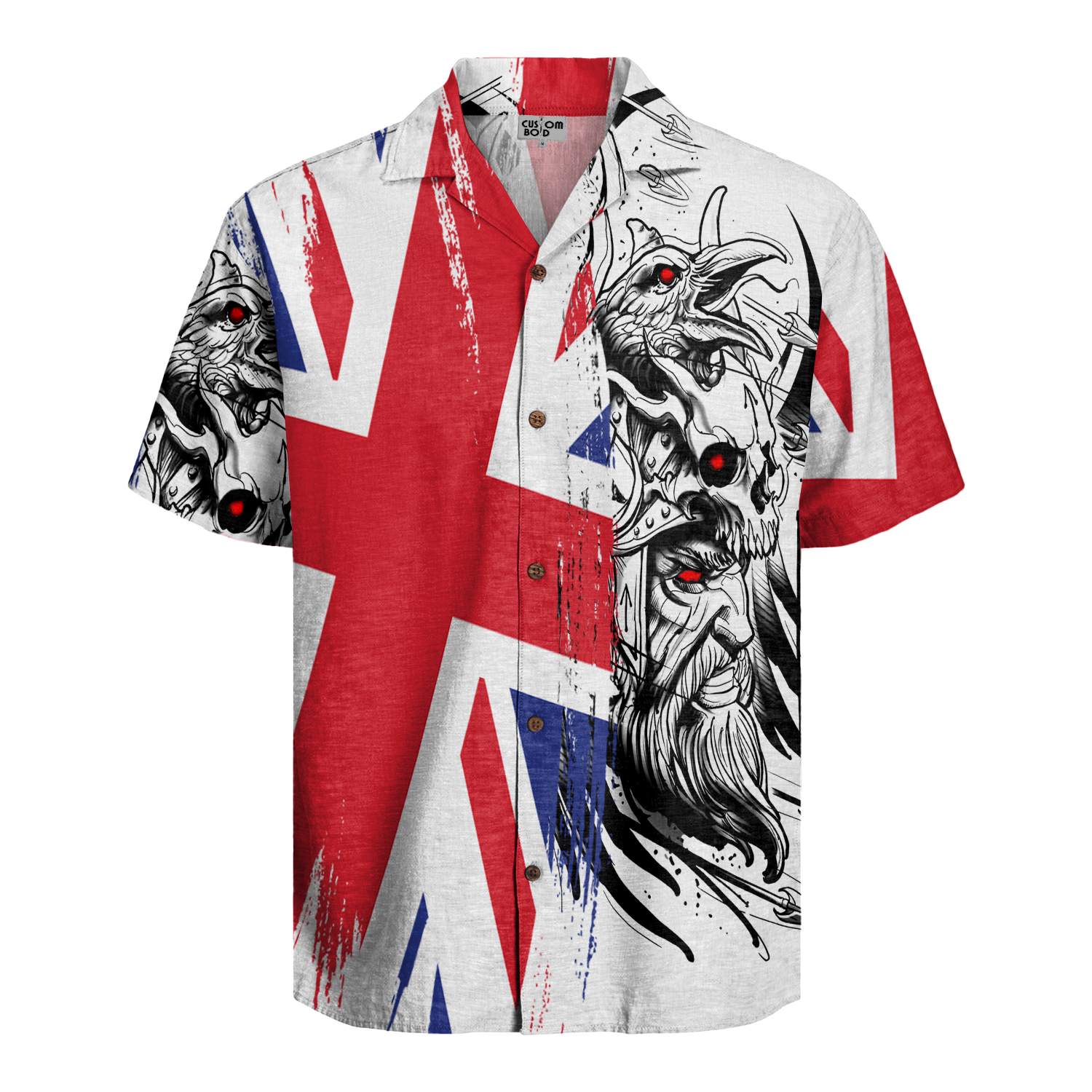 Odin's UK Patriotic Linen Short Sleeve Shirt