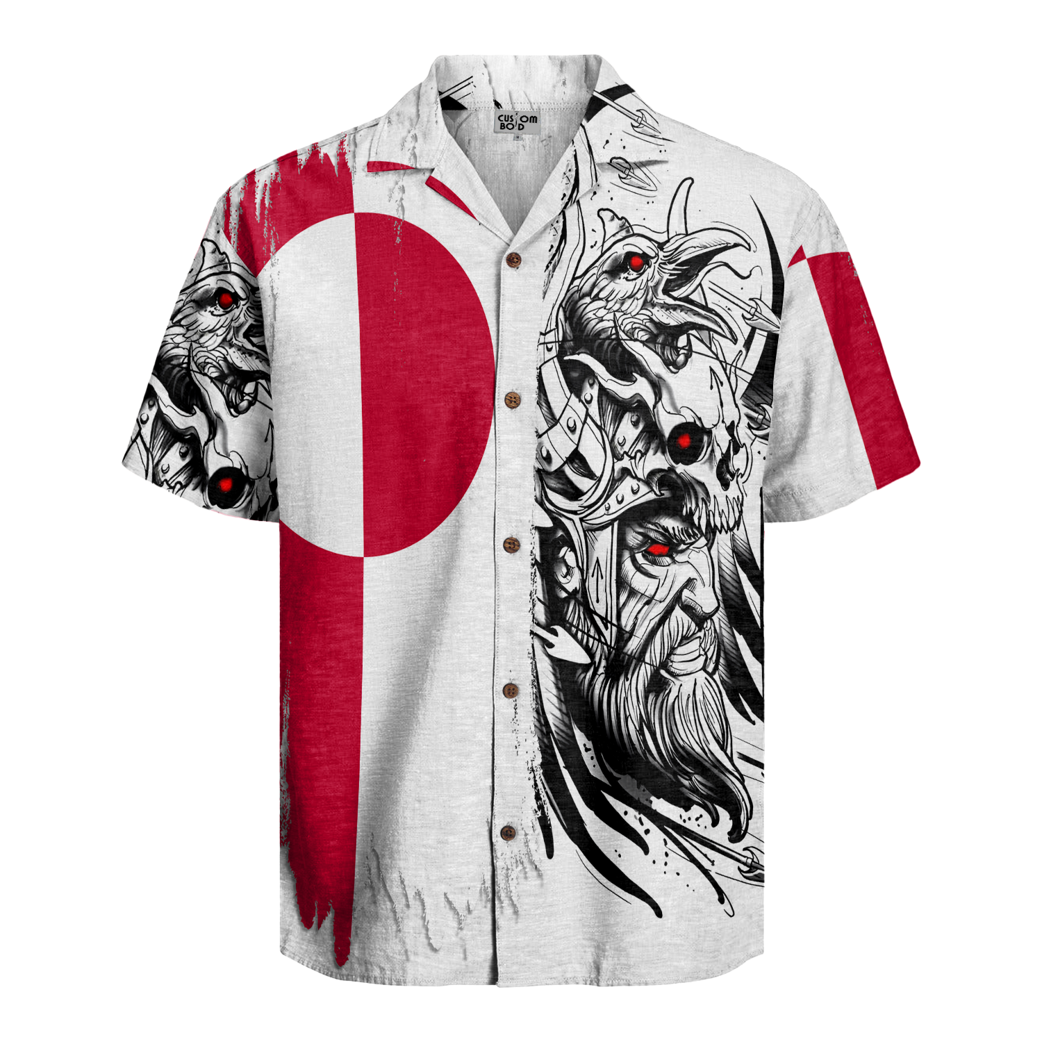 Odin's Greenland Patriotic Linen Short Sleeve Shirt