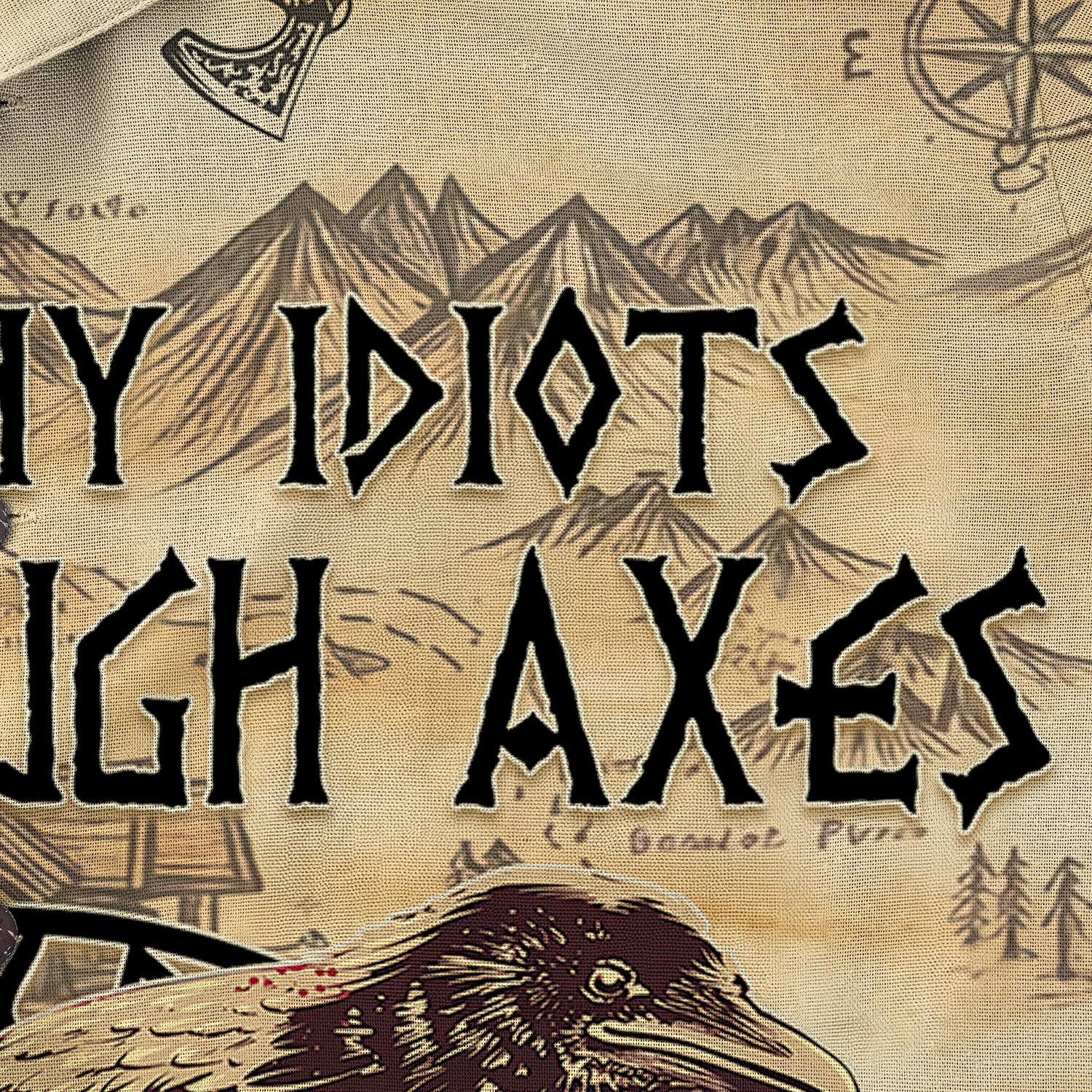 Too Many Idiots Not Enough Axes Linen Short Sleeve Shirt