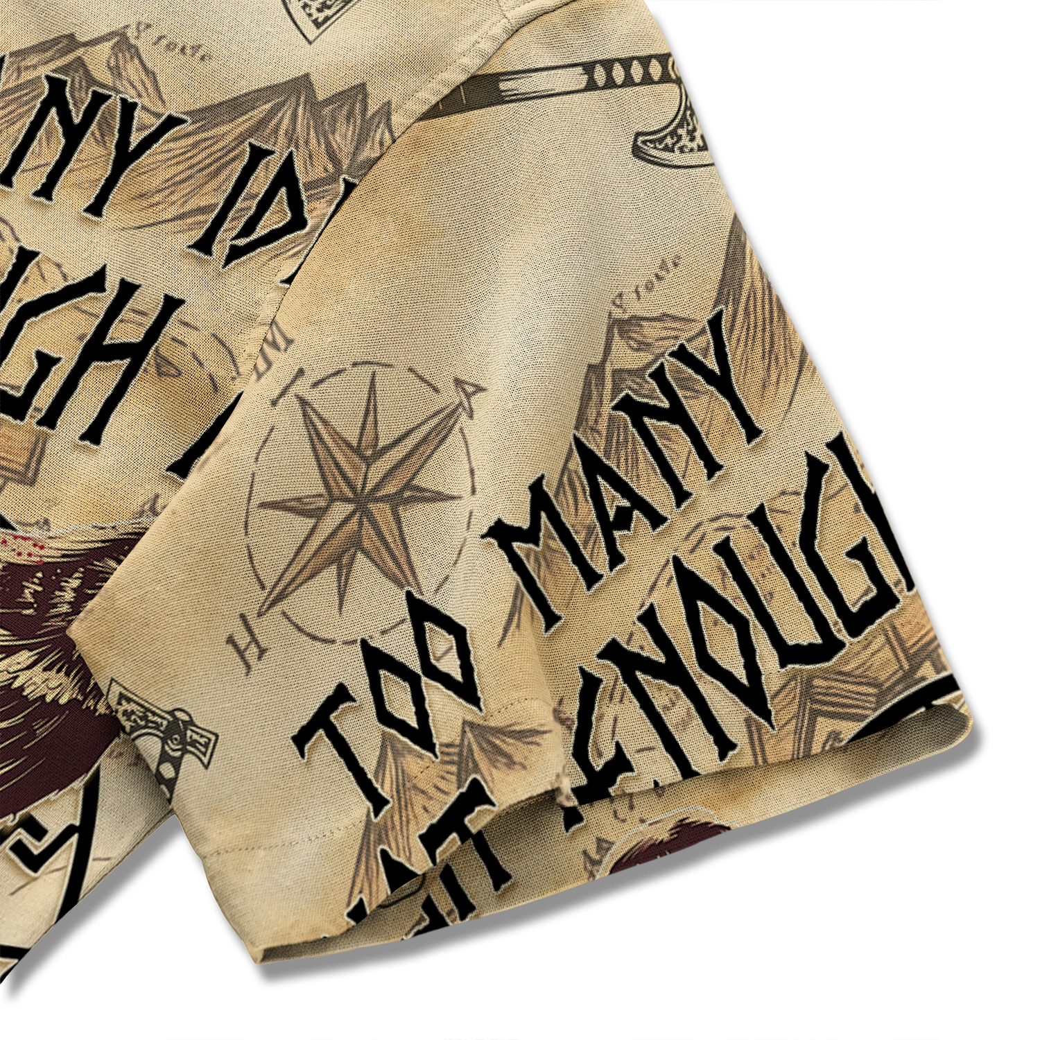 Too Many Idiots Not Enough Axes Linen Short Sleeve Shirt