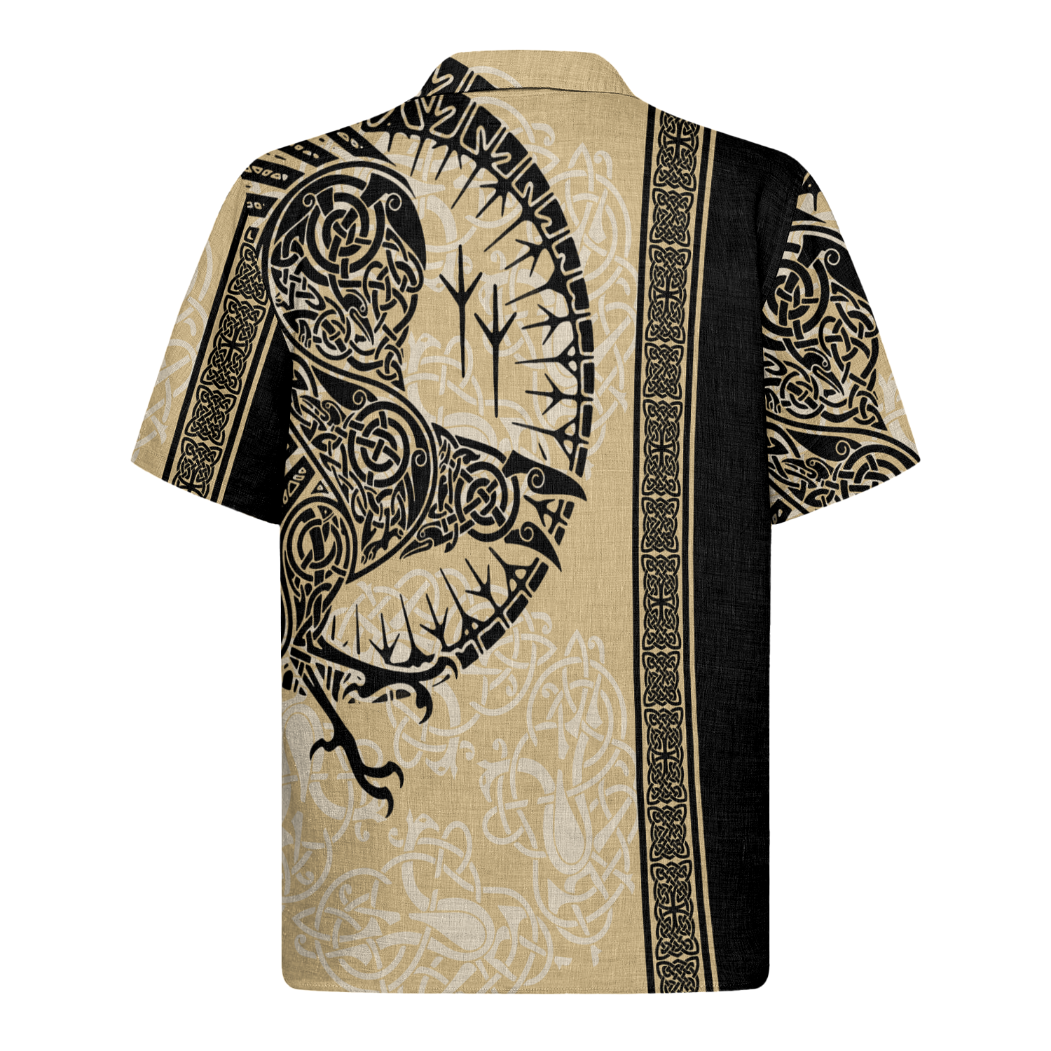 Huginn and Muninn Celtic Linen Short Sleeve Shirt