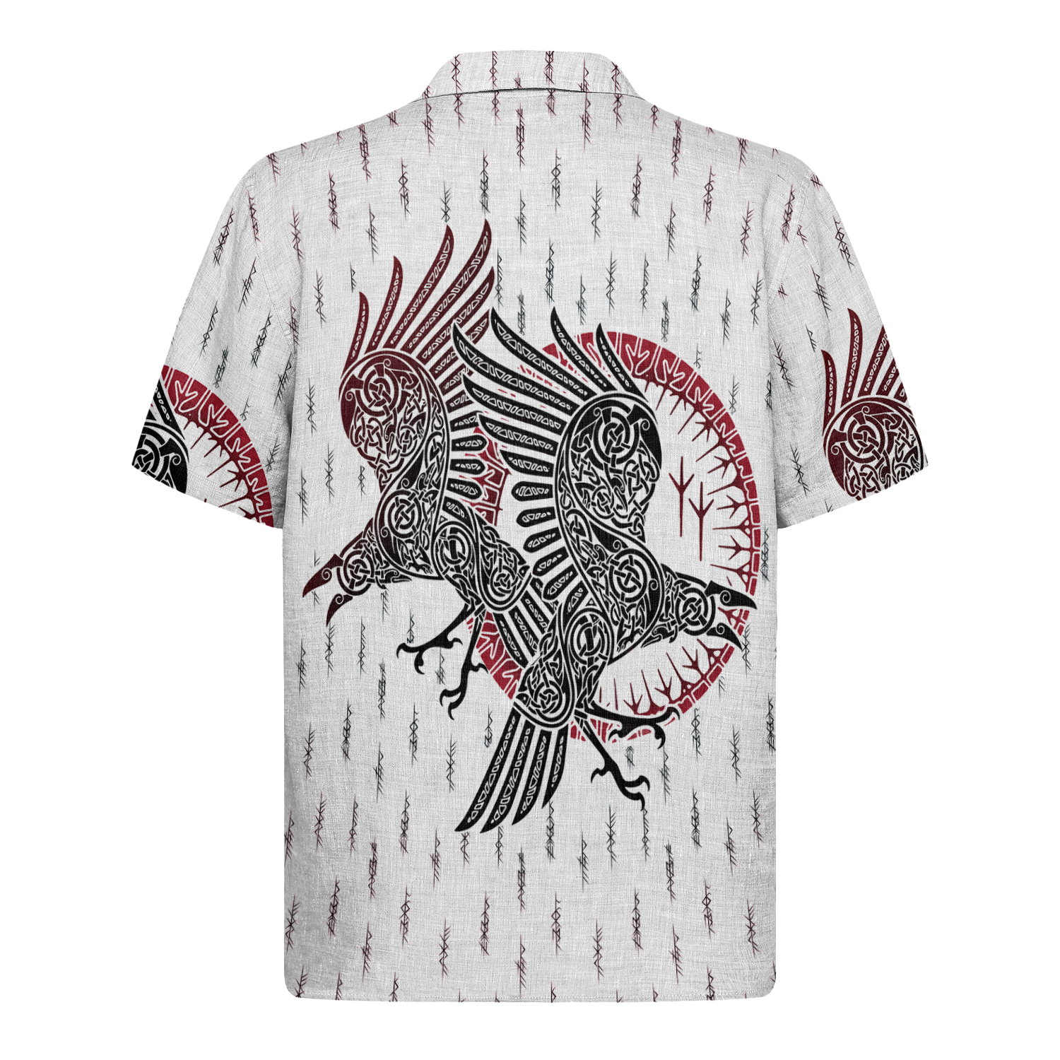 Huginn & Muninn's Red Omen Linen Short Sleeve Shirt