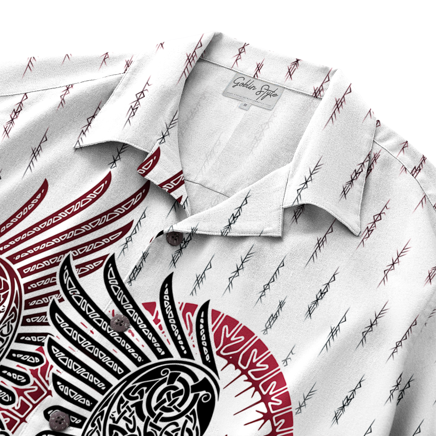 Huginn & Muninn's Red Omen Linen Short Sleeve Shirt