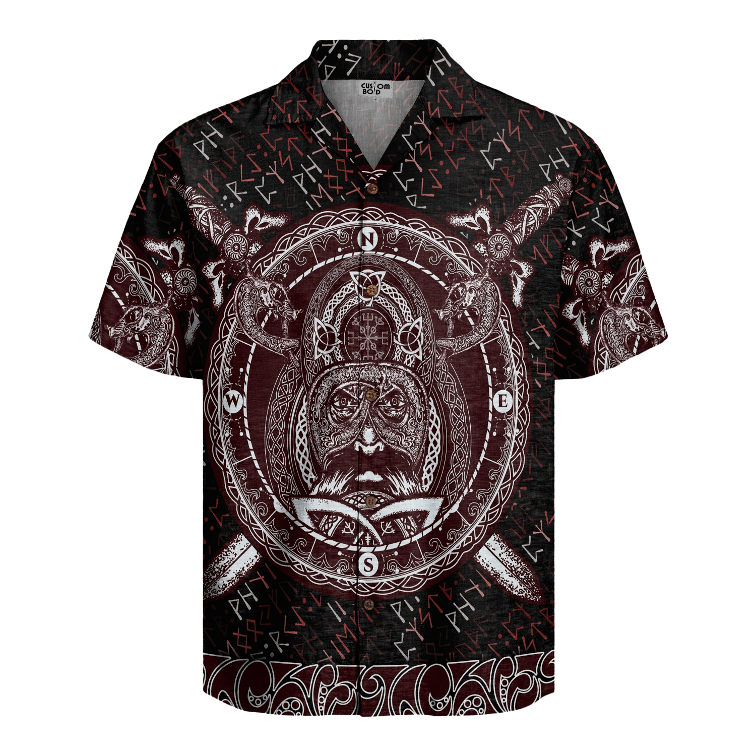 Viking's Watchful Guardian Linen Short Sleeve Shirt