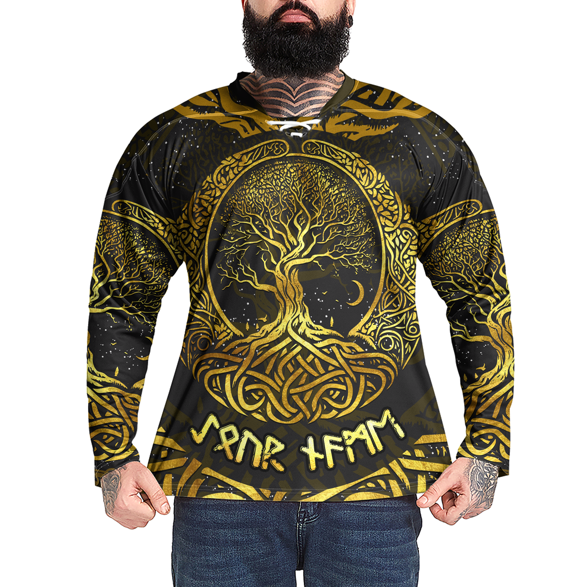 Viking Tree Of Life Custom Name Viking Laced Jersey