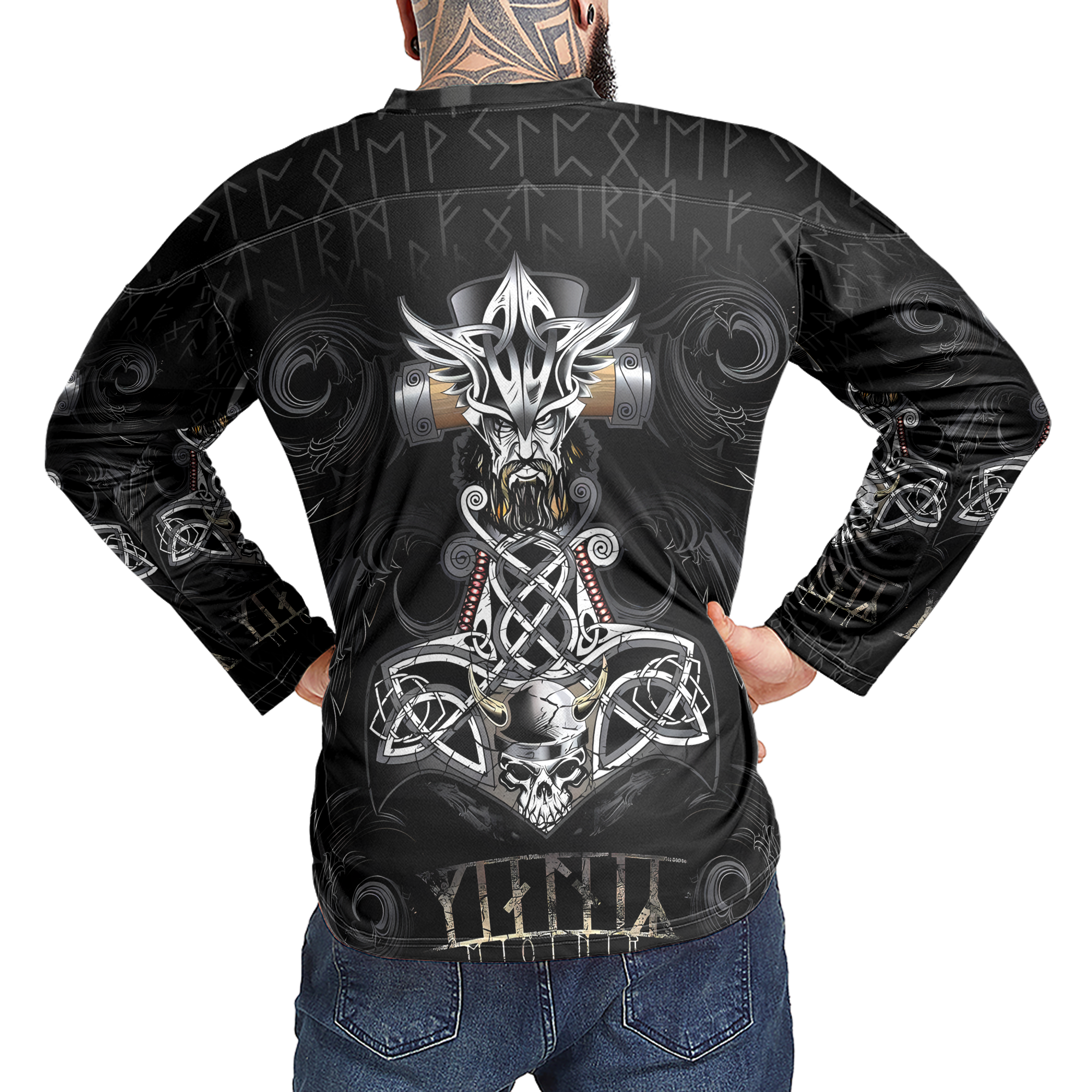 Wrath of Mjolnir Custom Name Viking Laced Jersey