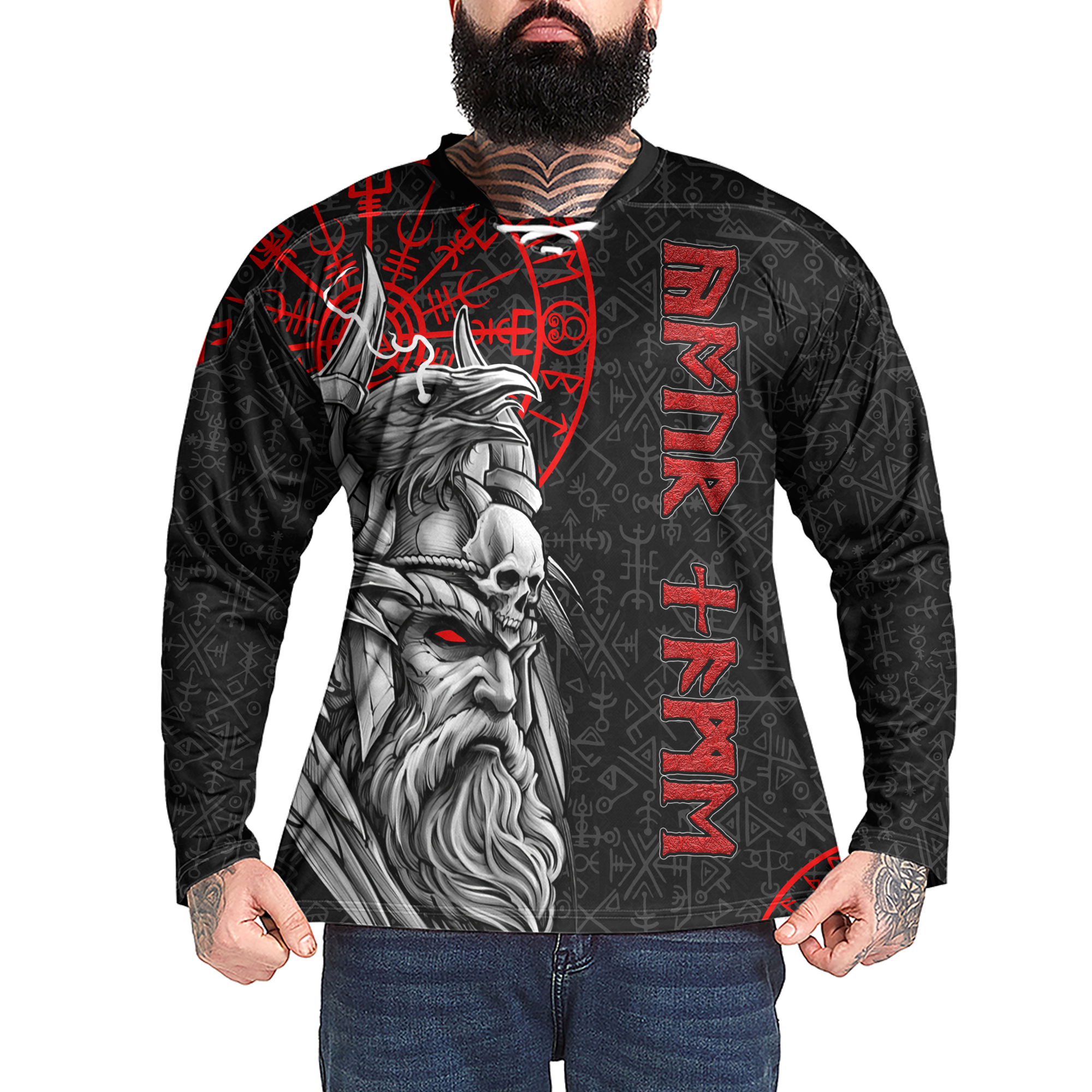 The Allfather’s Fury Custom Name Viking Laced Jersey