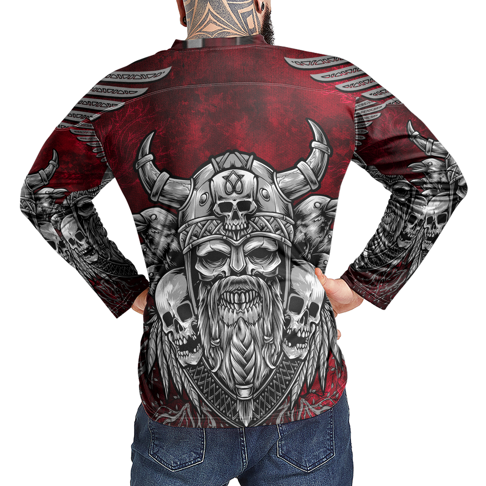 Viking's Odin Of Shadows Custom Name Viking Laced Jersey