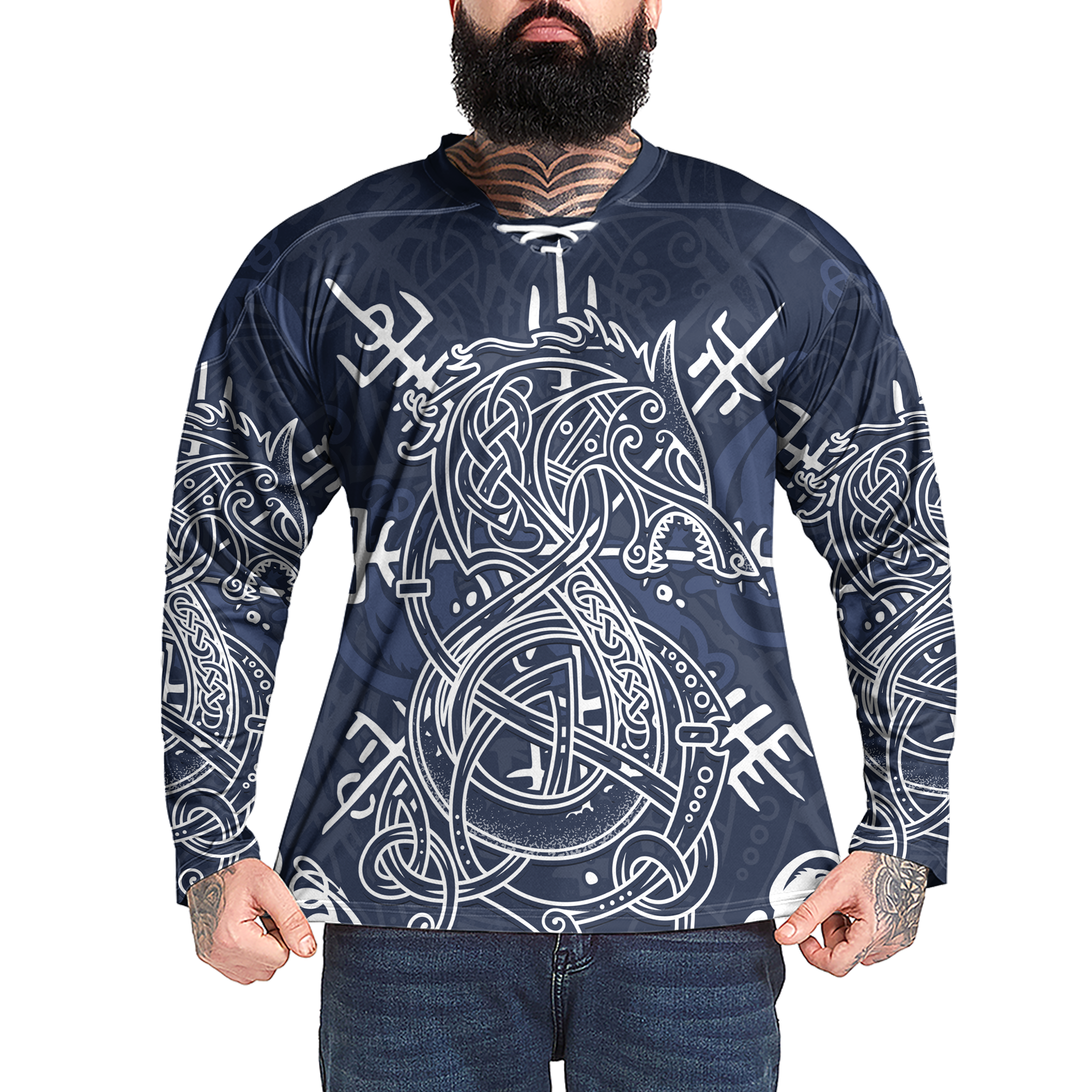 Nordic Dragon Knot Viking Laced Jersey