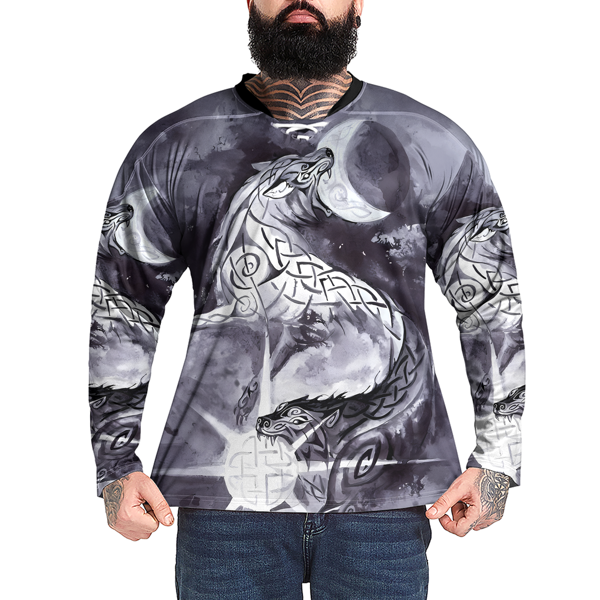 Eclipse Of The Norse Wolf Viking Laced Jersey