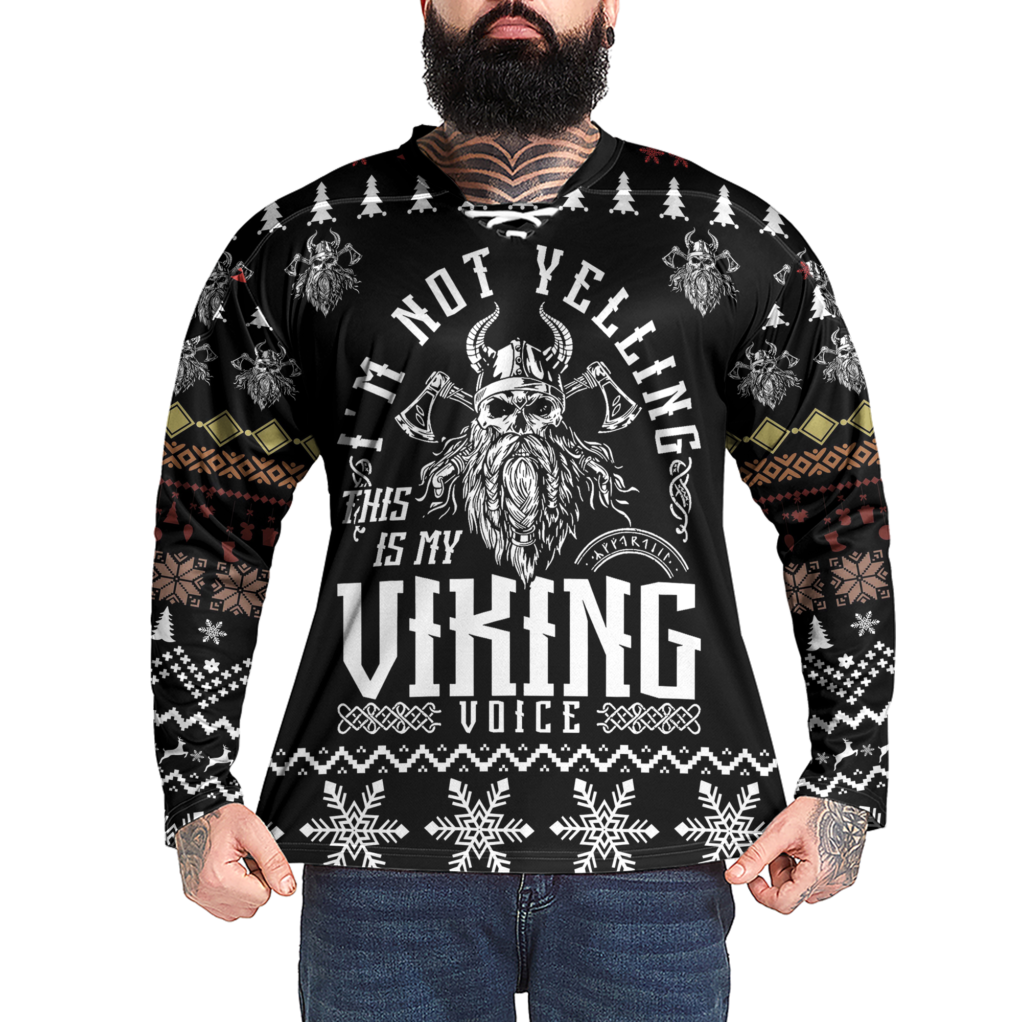 I'm Not Yelling, This Is My Viking Voice Viking Laced Jersey