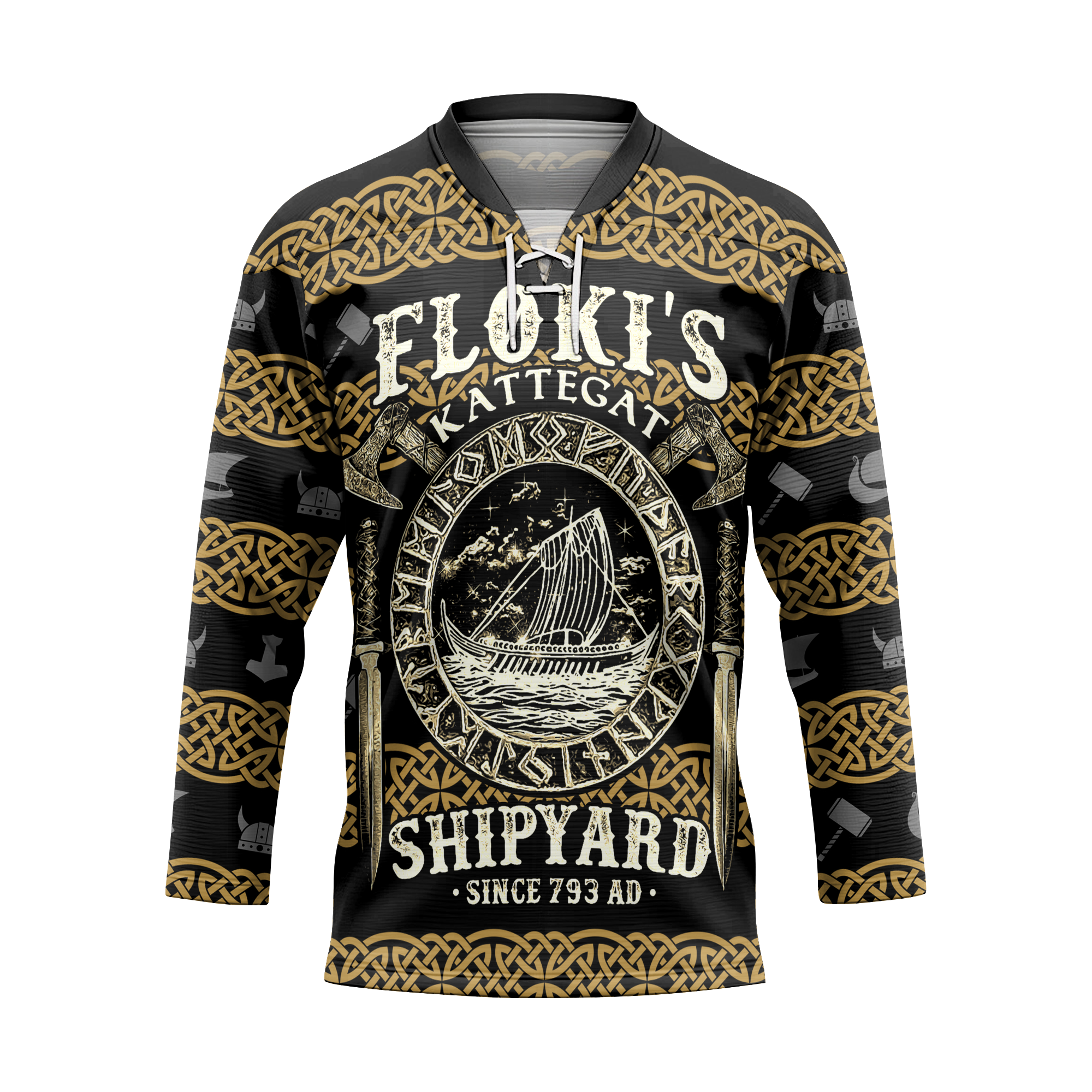 Floki's Kattegat Shipyard Since 793 AD Viking Laced Jersey