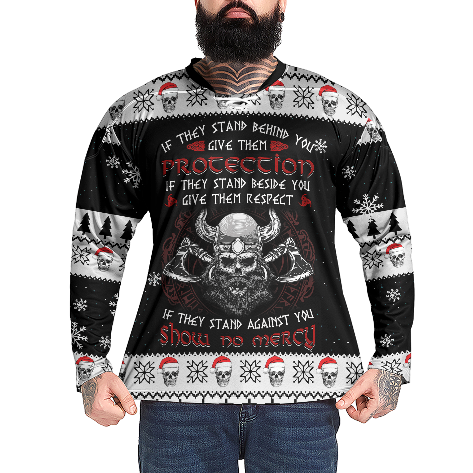 If They Stand Behind You, Give Them Protection Viking Laced Jersey