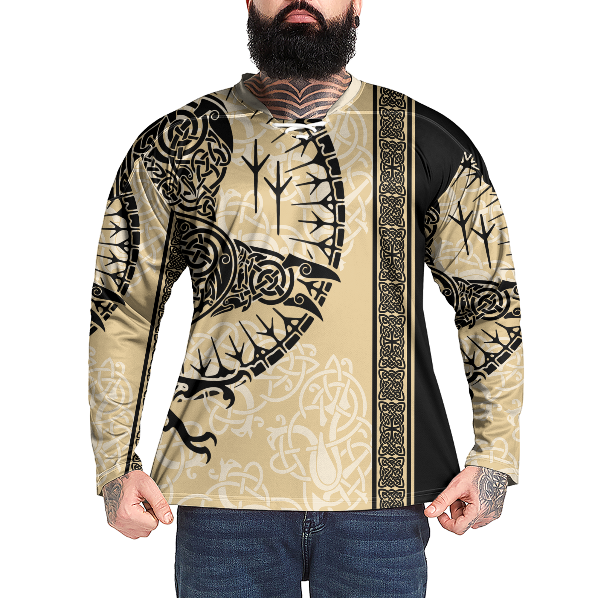 Huginn and Muninn Celtic Viking Laced Jersey