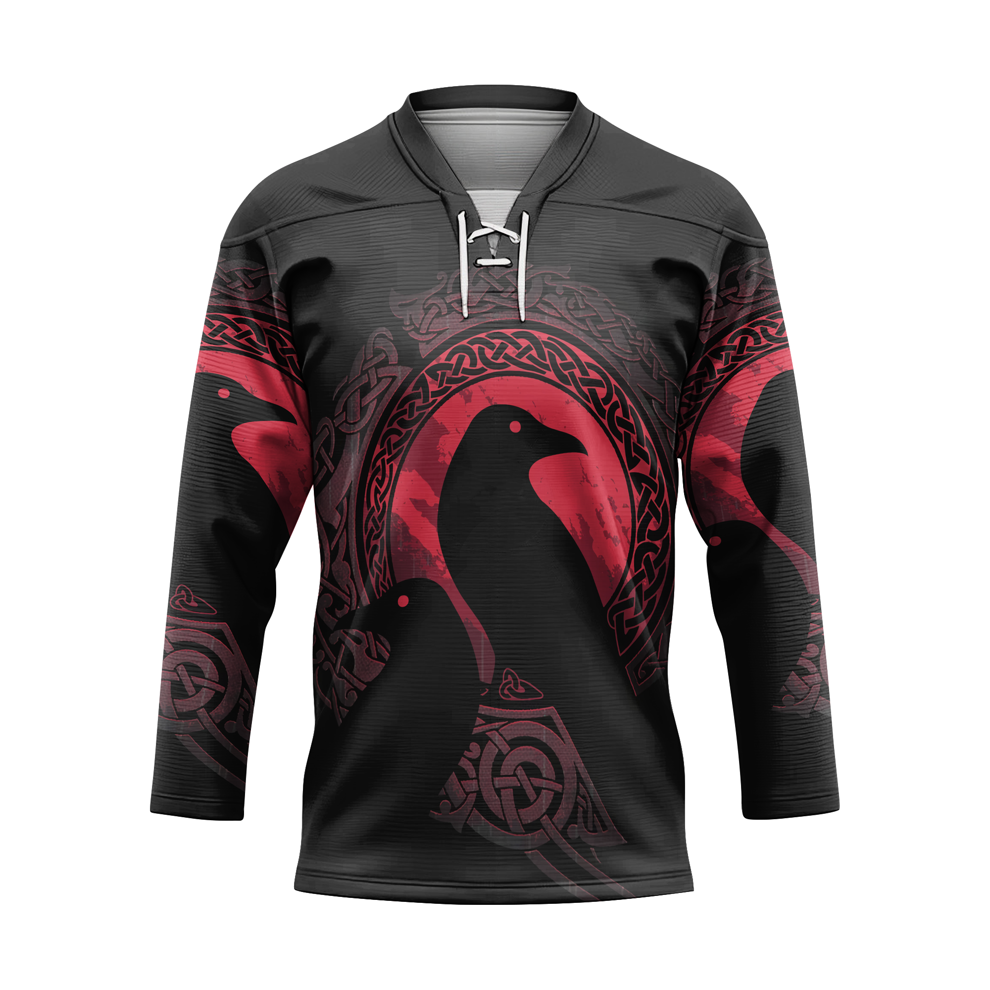 Huginn & Muninn Red Viking Laced Jersey