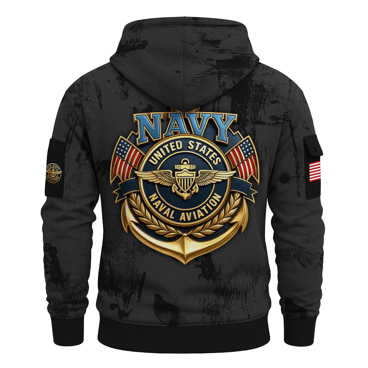 US Navy Naval Aviation 250th Years All-over Quater Zip Hoodie of Service
