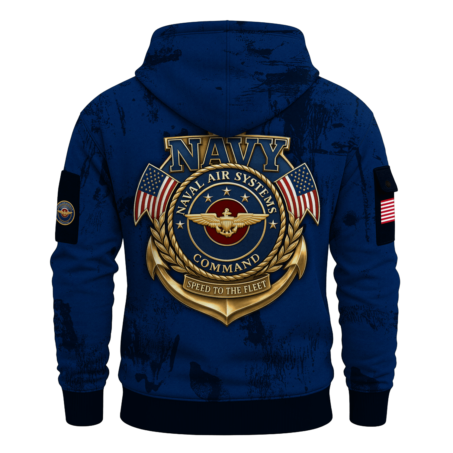 US Navy Navair 250th Years All-over Quater Zip Hoodie of Service
