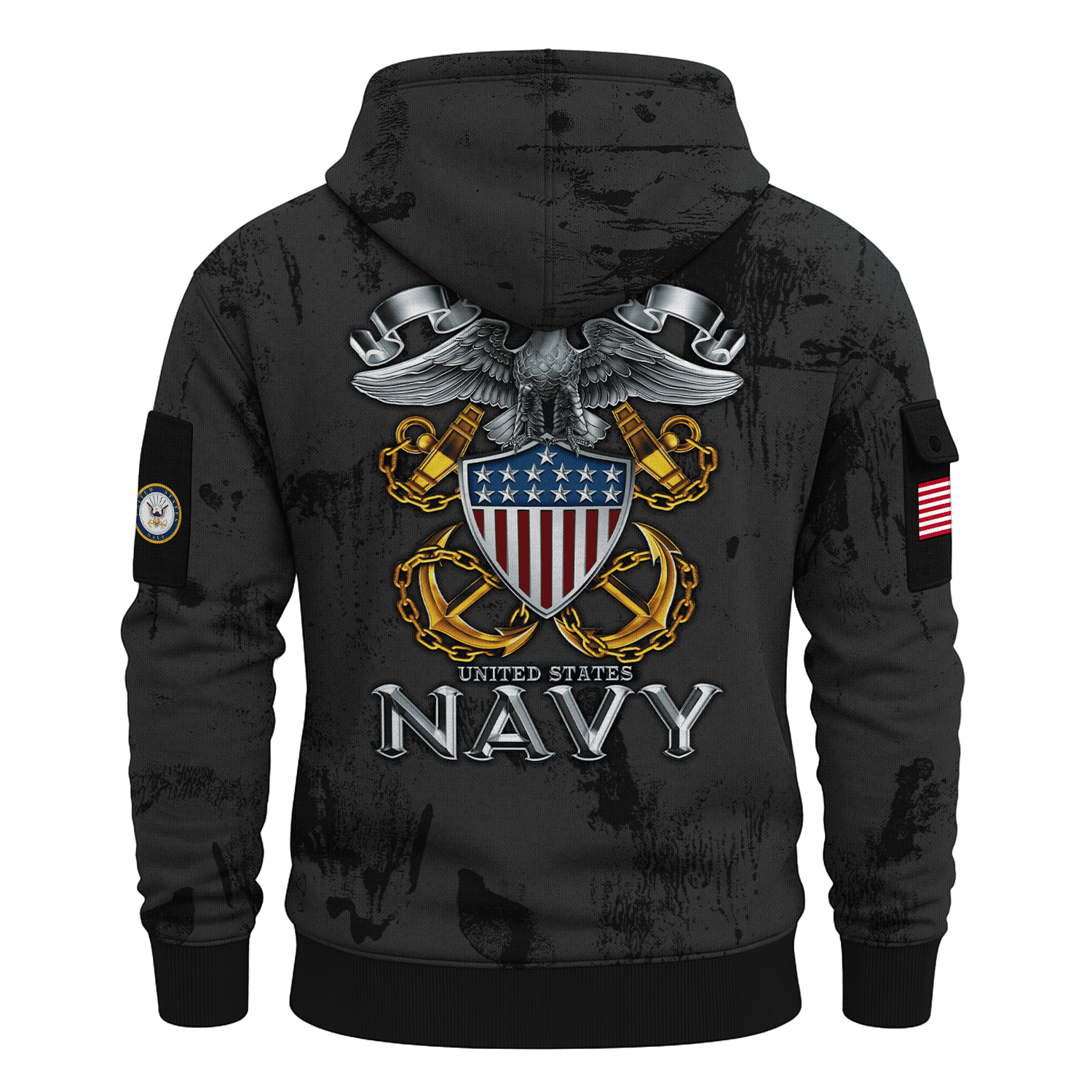 US NAVY 250th Years Of Service All-over Quarter Zip Hoodie