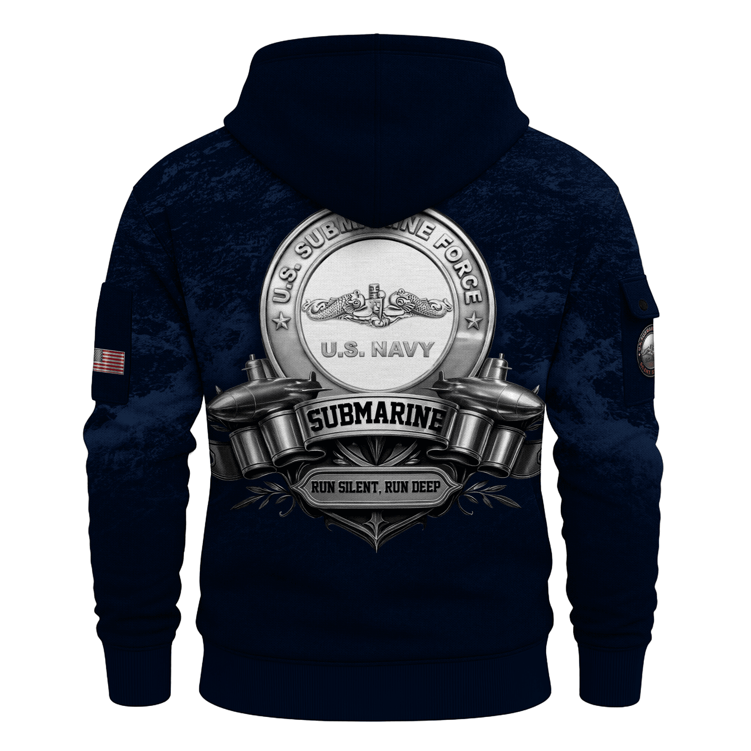US Navy Submarine All-over Quarter Zip Hoodie