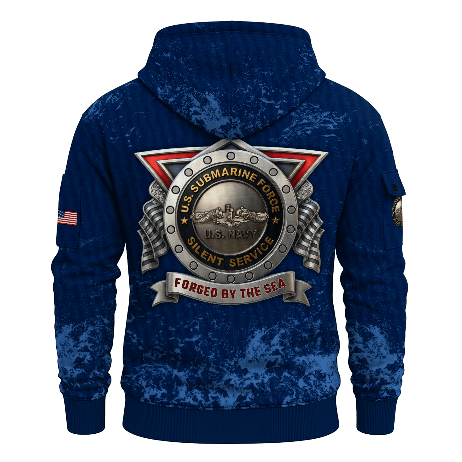 US Navy Submarine All-over Quarter Zip Hoodie