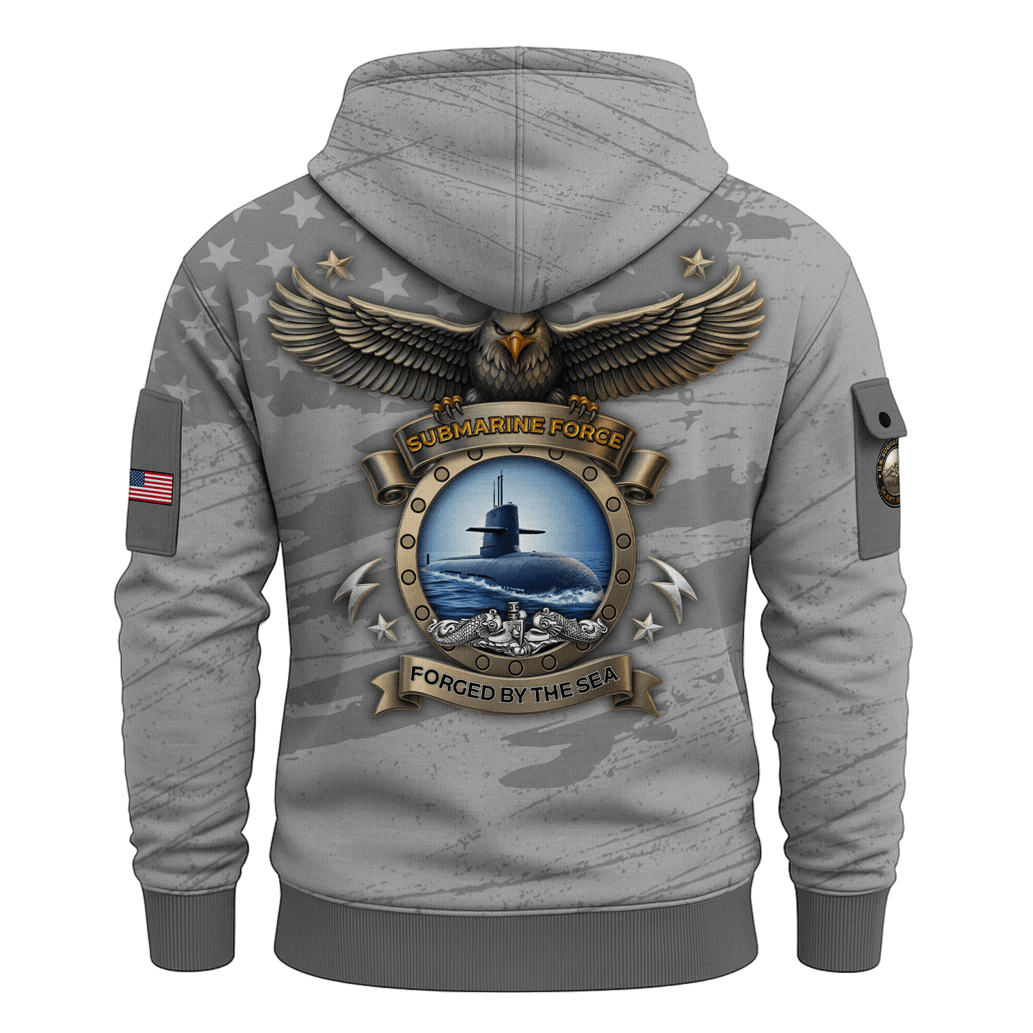 US Navy Submarine All-over Quarter Zip Hoodie