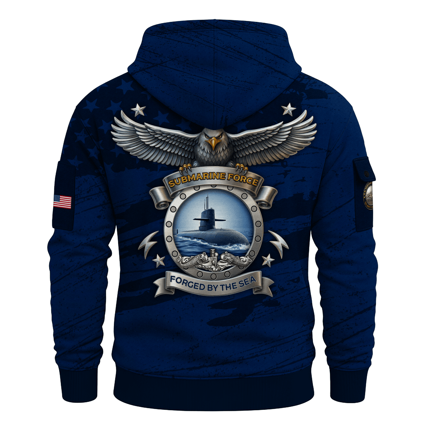 US Navy Submarine All-over Quarter Zip Hoodie