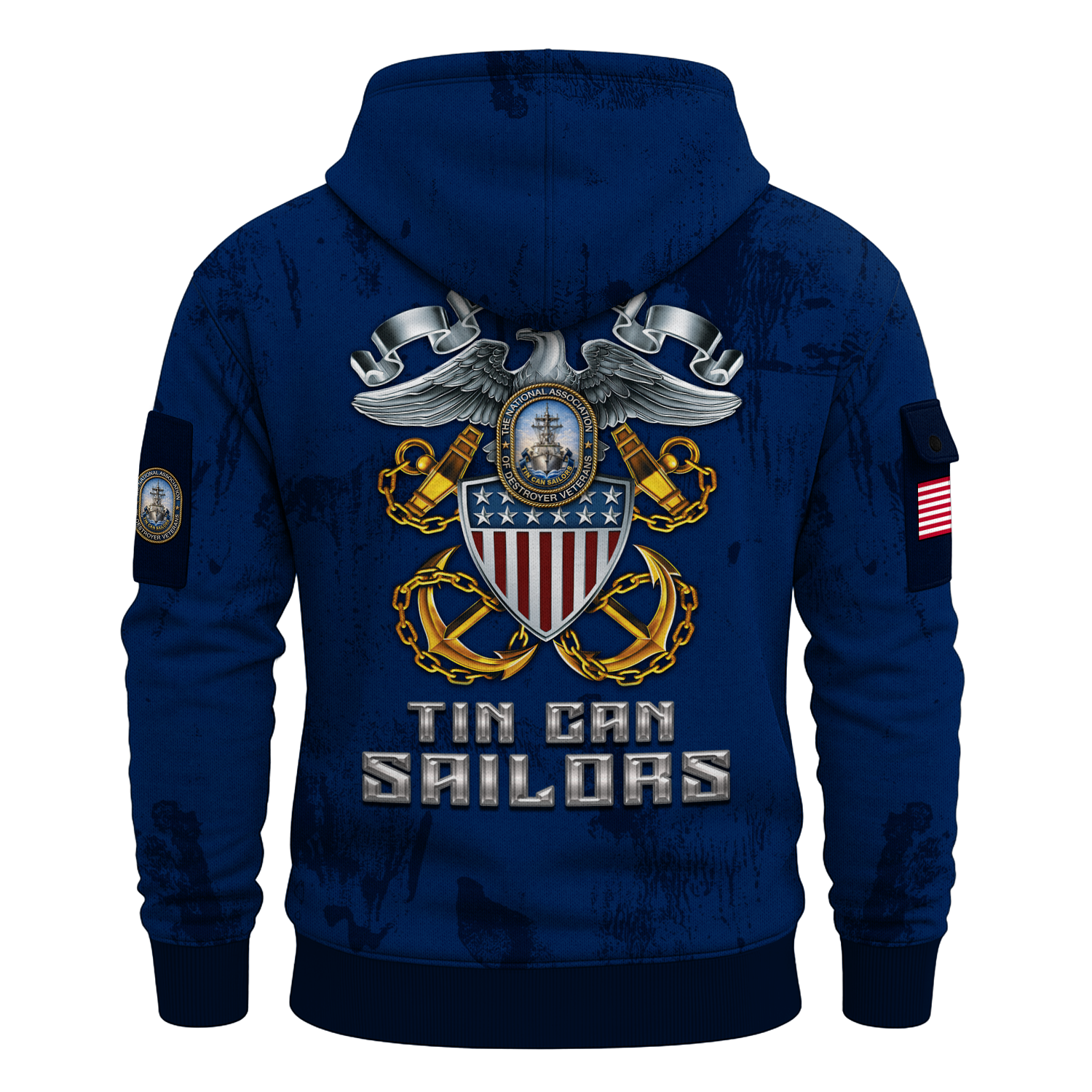 US Navy Tin Can Sailors All-over Quarter Zip Hoodie