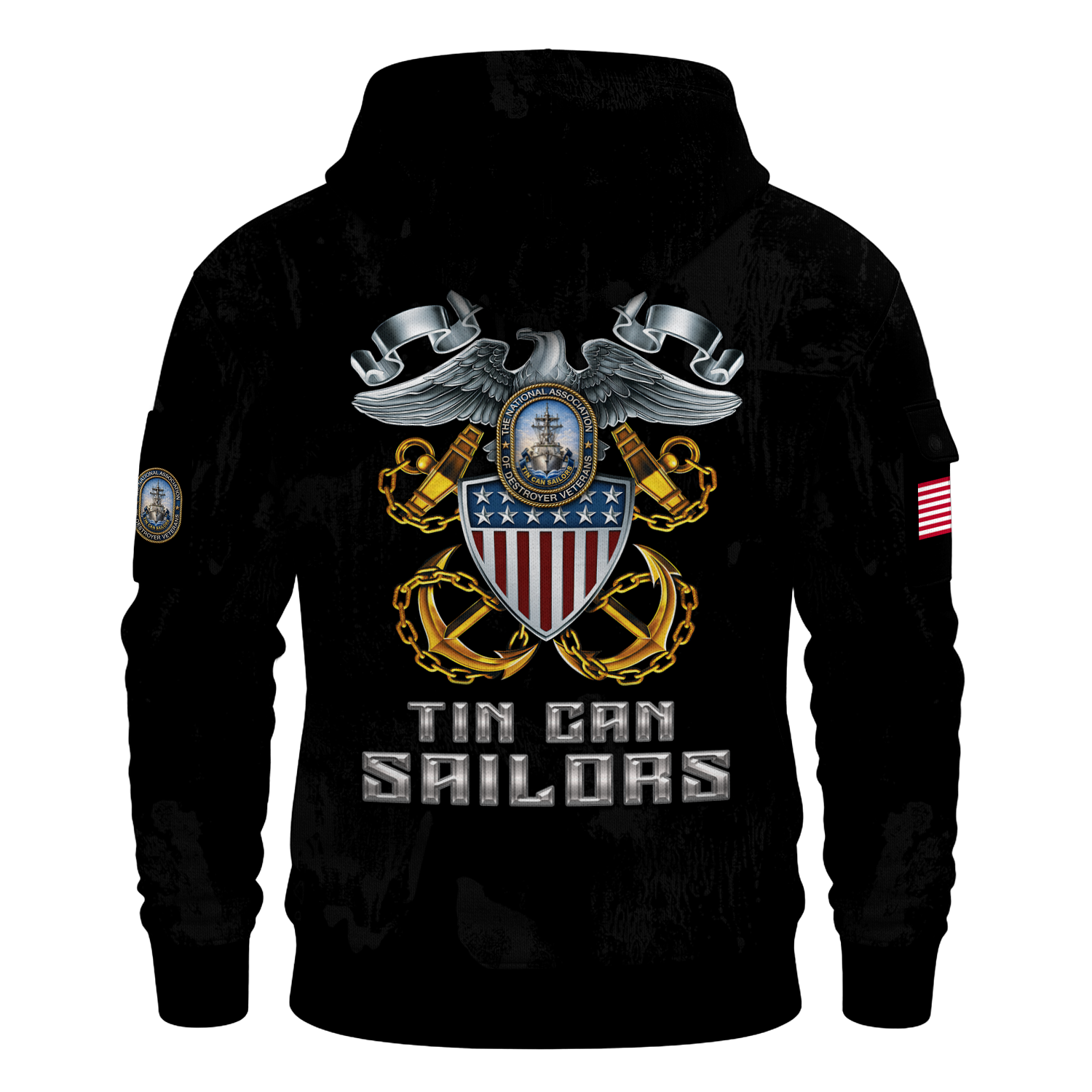US Navy Tin Can Sailors All-over Quarter Zip Hoodie