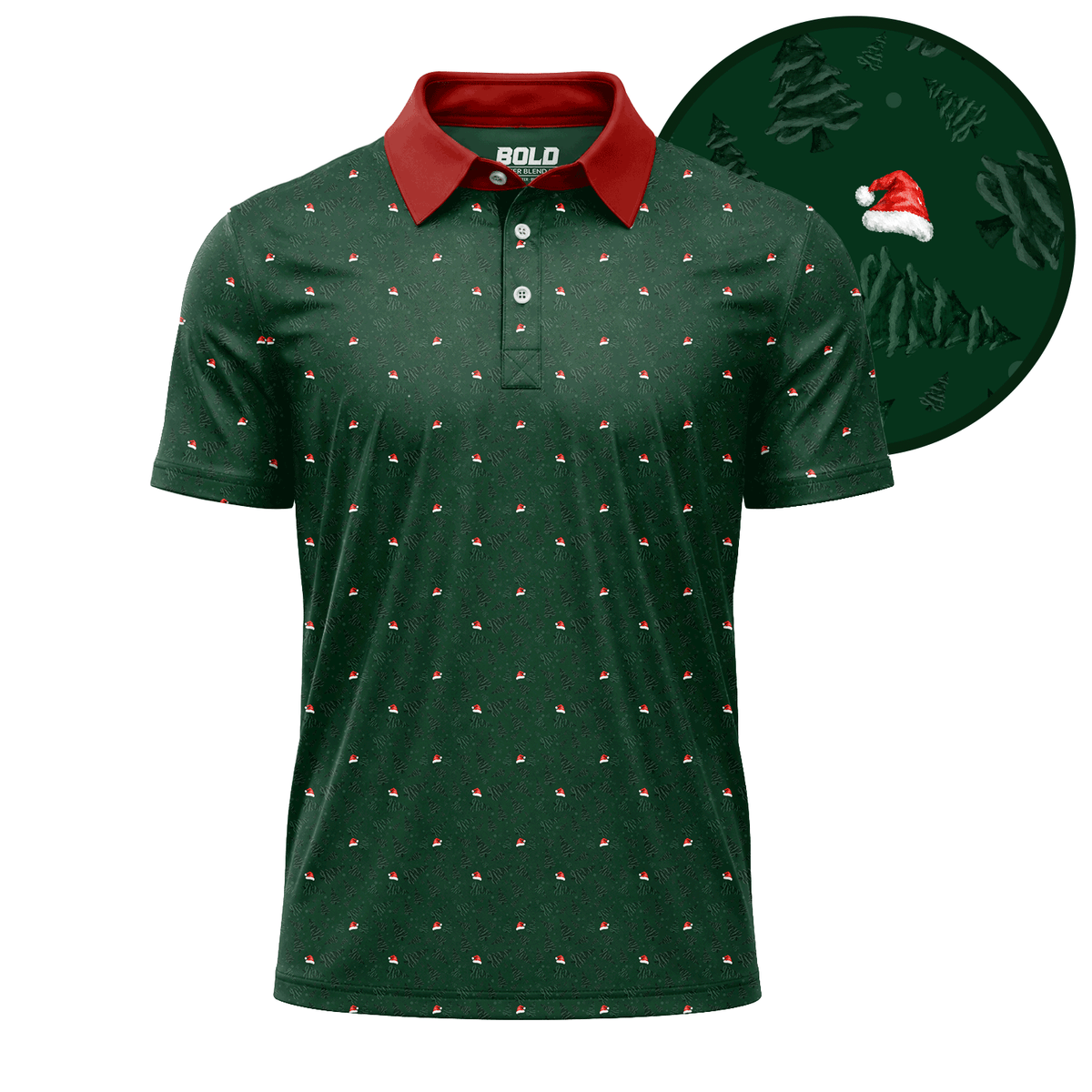 Santa in the Woods - Forest Green