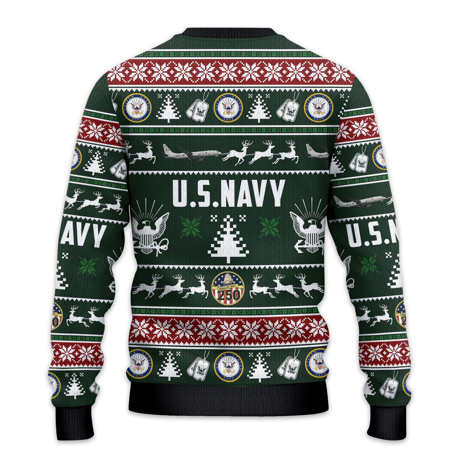 US NAVY 250th Years Of Service All-over Sweater