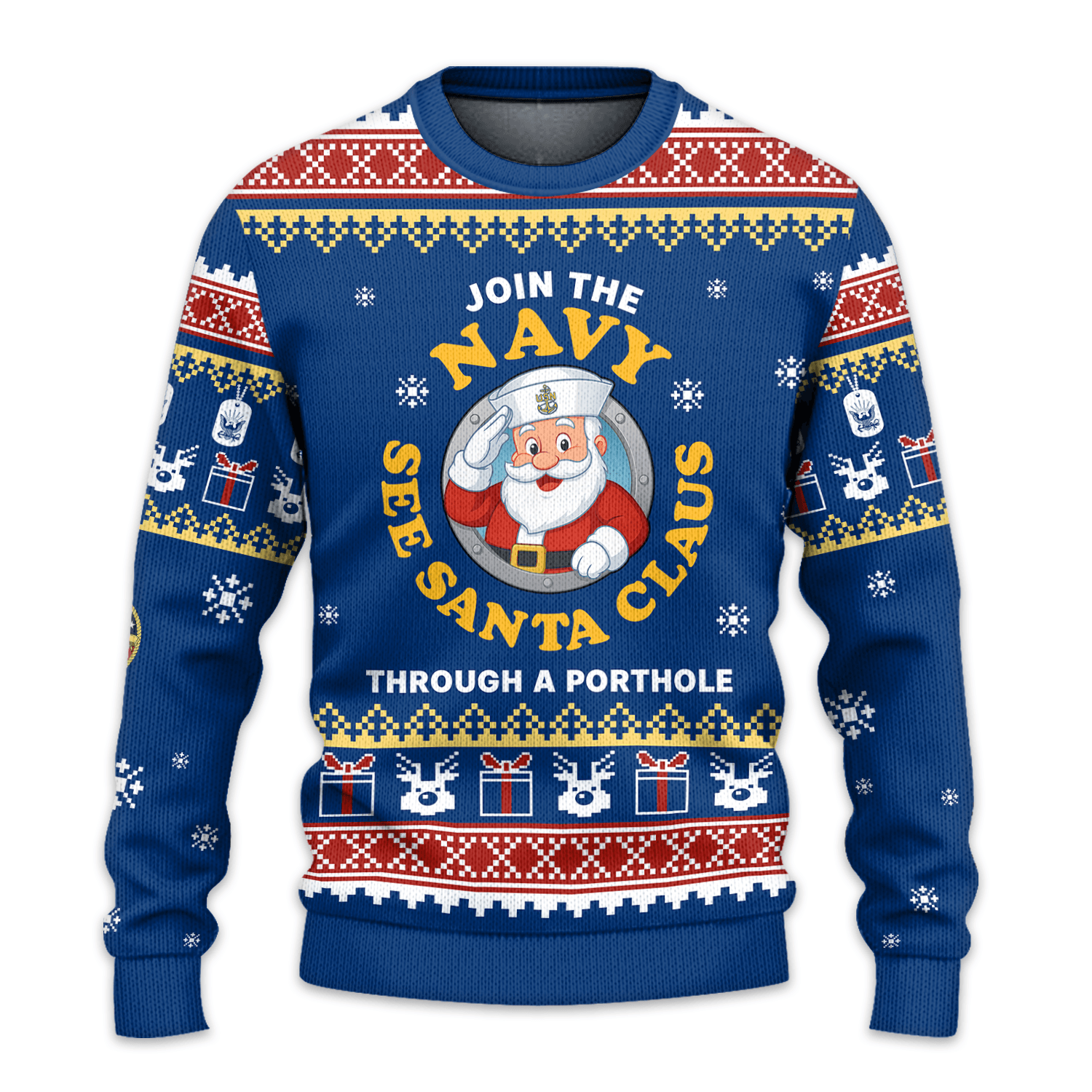 US NAVY 250th Years Of Service All-over Sweater