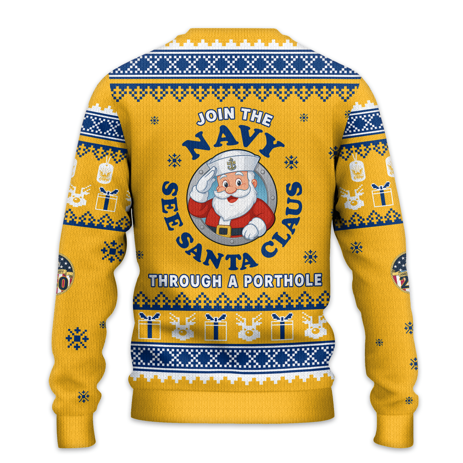 US NAVY 250th Years Of Service All-over Sweater